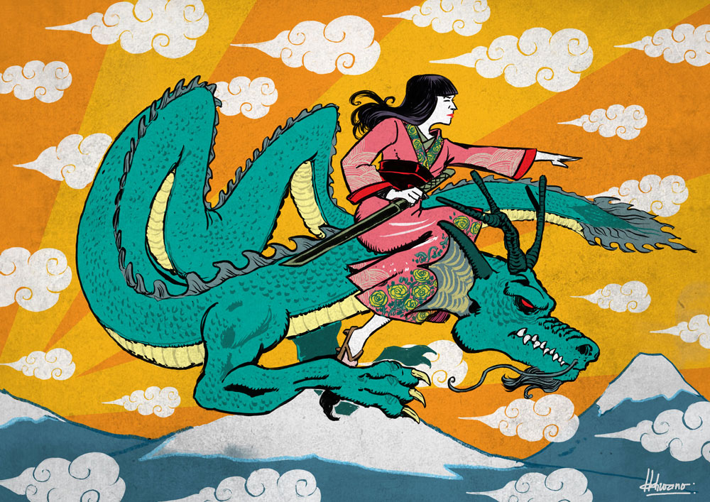 Lady Dragon by Drawsumthing.id Lady Dragon in Illustration and Graphics Inspiration by Drawsumthing.id