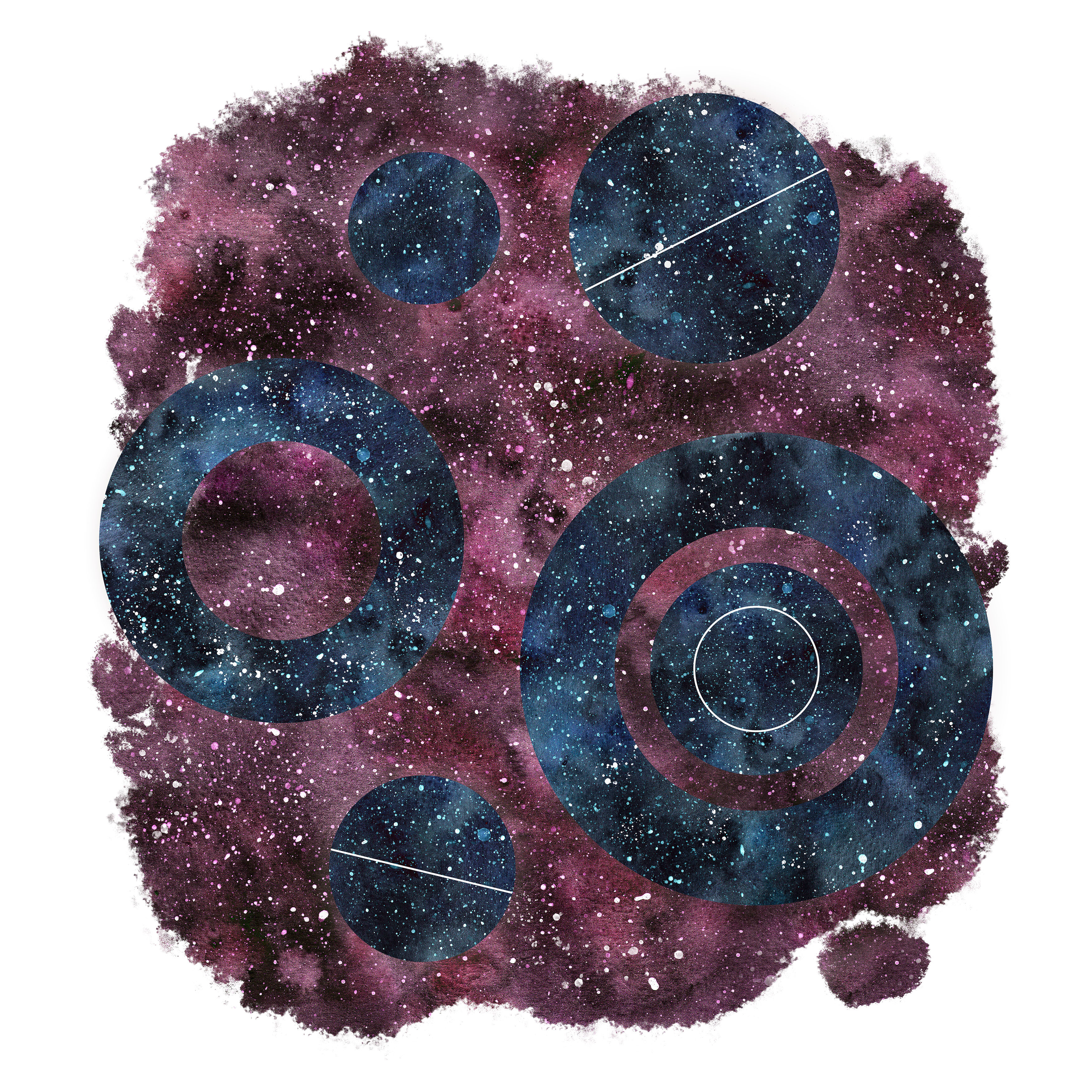 Cosmic Geometry in Digital Art Inspiration by Miia Nummela