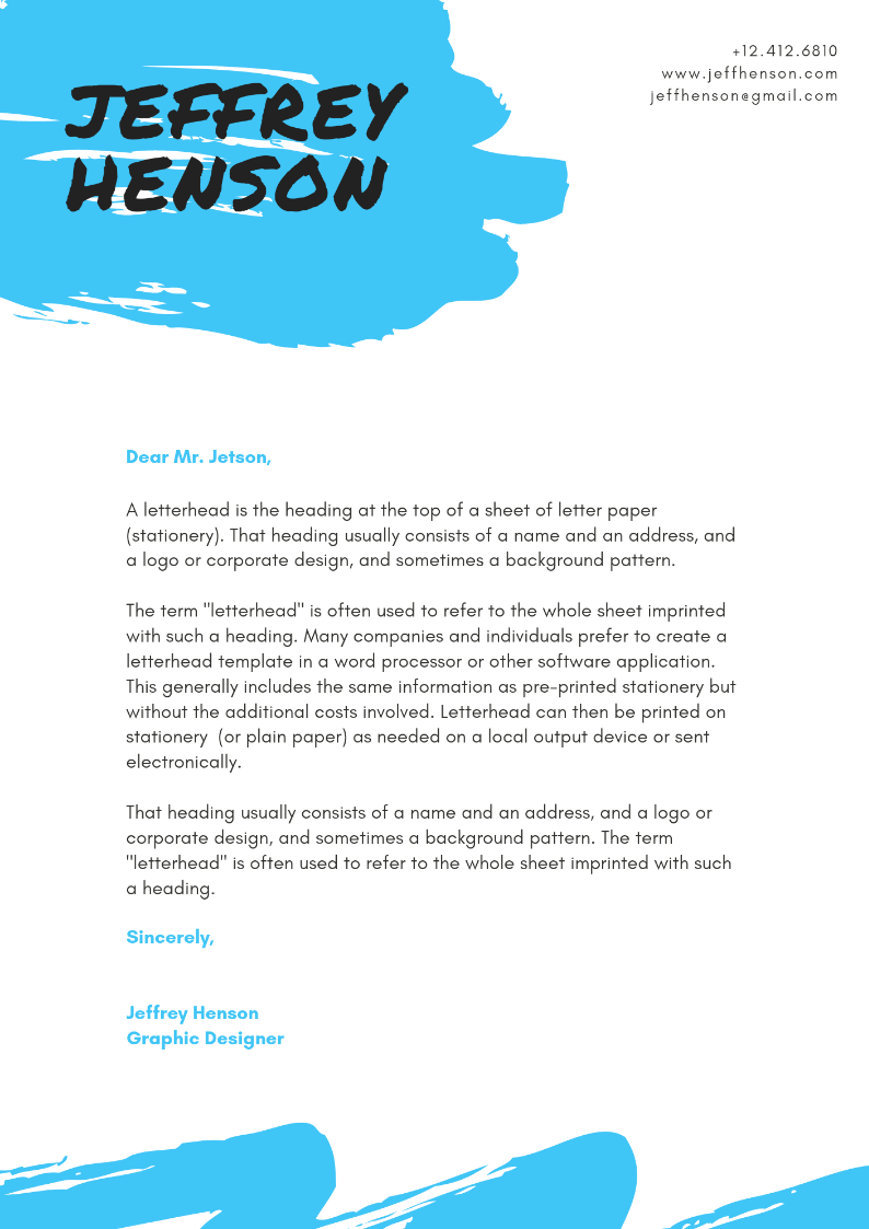 graphic designer letterhead by Laiba Kapadia graphic designer letterhead in Letterhead Design Inspiration by Laiba Kapadia