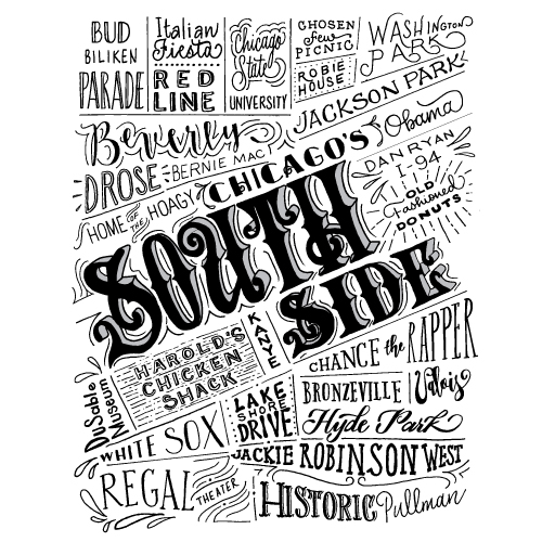 Chicago South Side in Illustration and Graphics Inspiration by Christyt