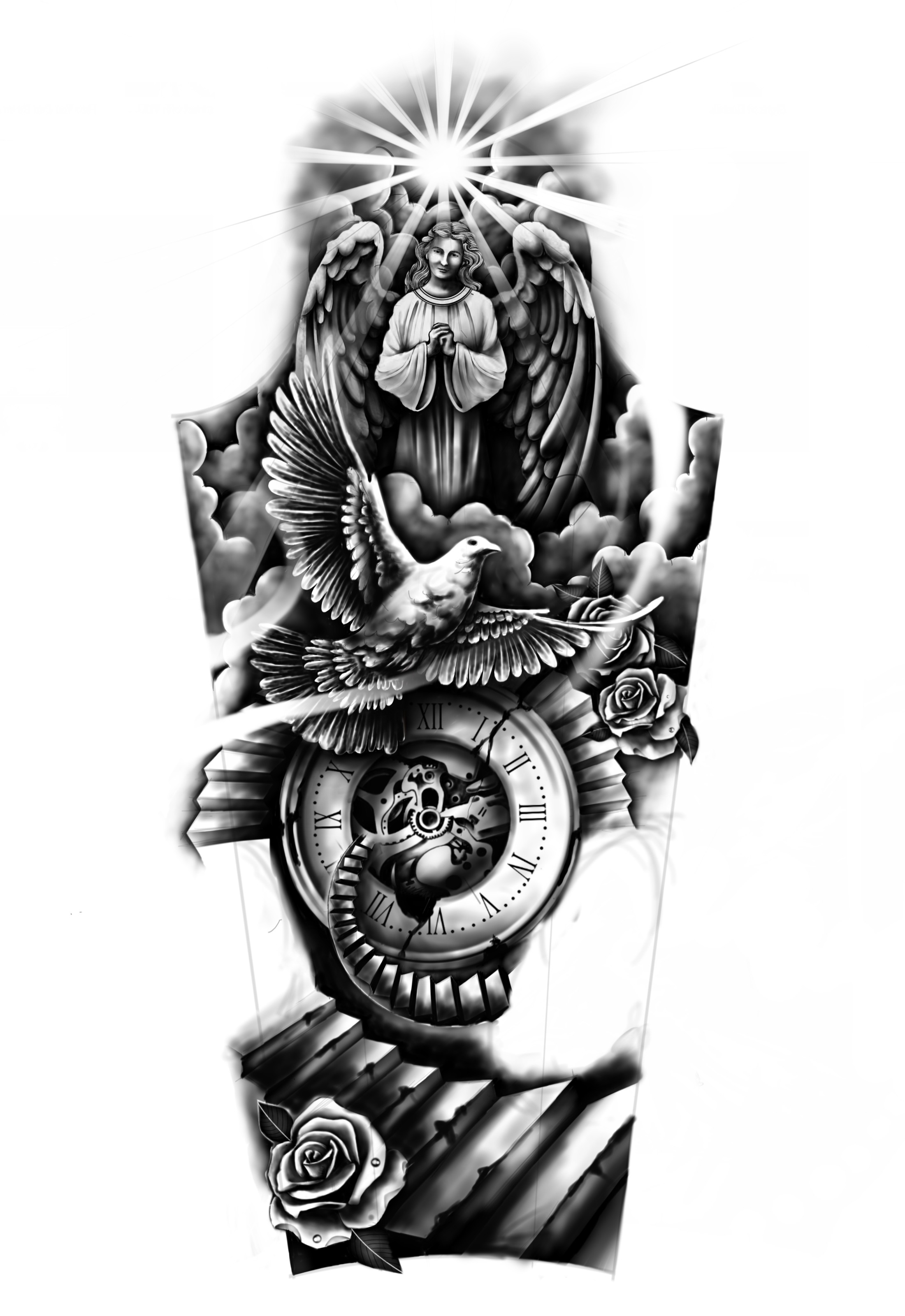 Memorial For Daughter Full Sleeve Tattoo By Michael Custom Tattoo