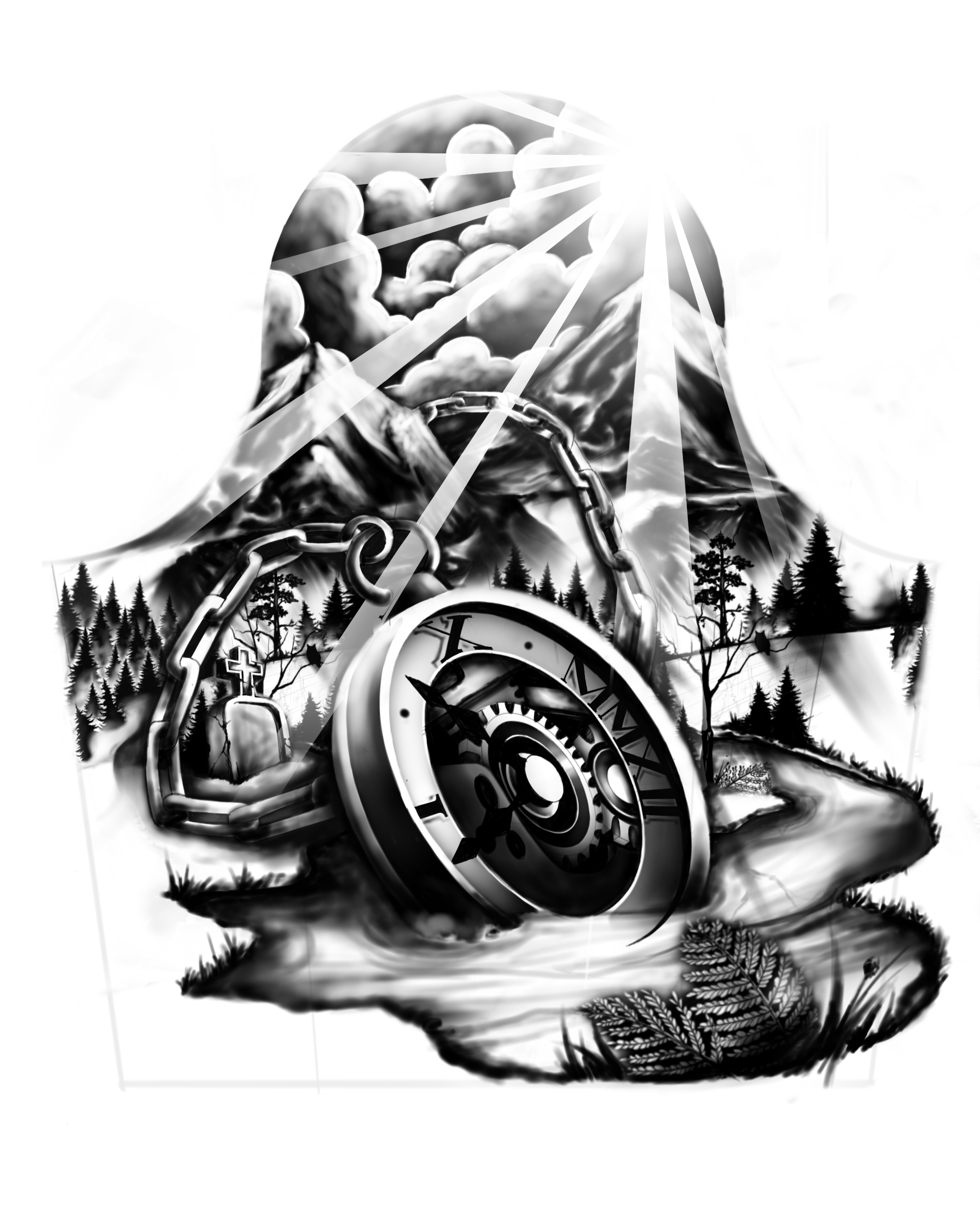 Memorial Piece For Upper Arm Half Sleeve By Michael Custom Tattoo