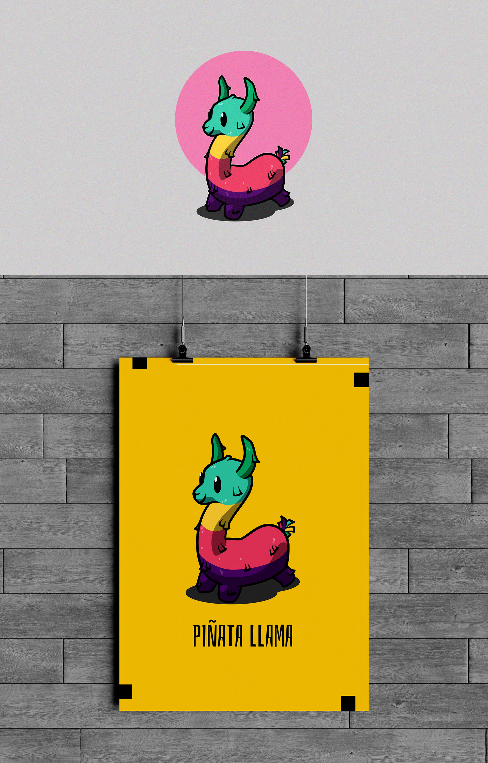 Piñata Llama (unused) in Character & Mascot design Inspiration by Andres Ortiz