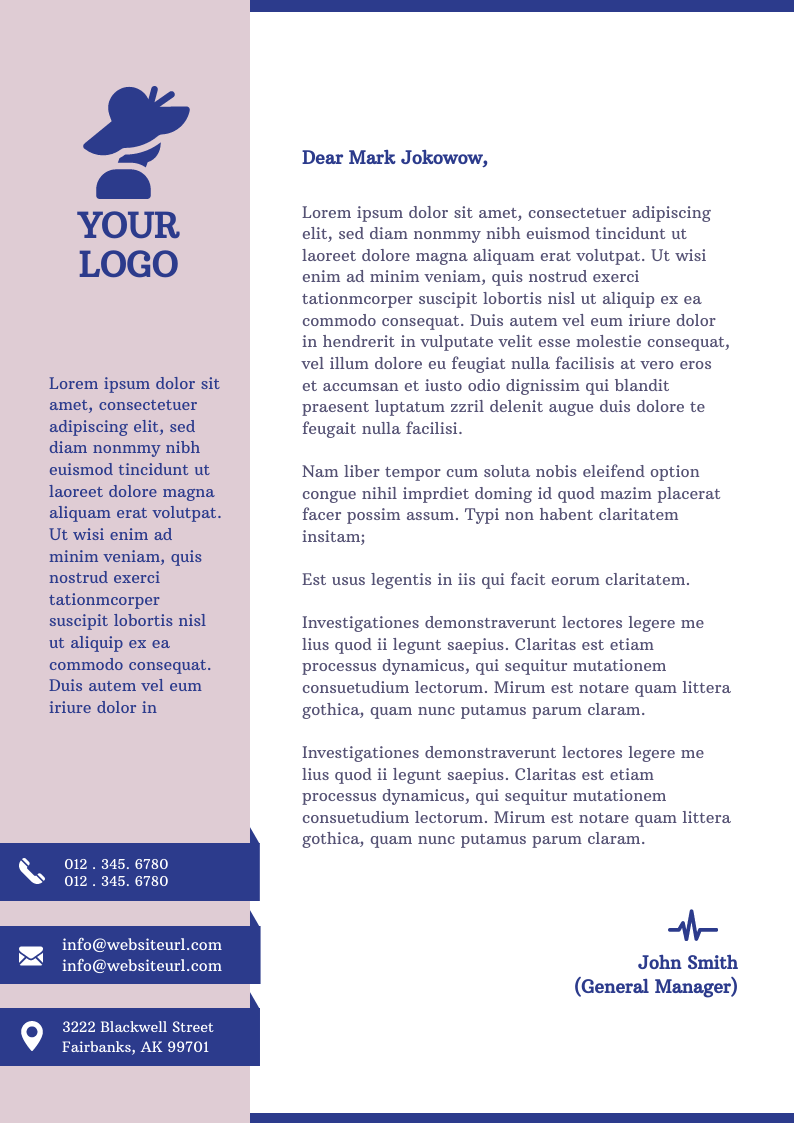 Business Letterhead Design Template in Letterhead Design Inspiration by Preet Chovatiya