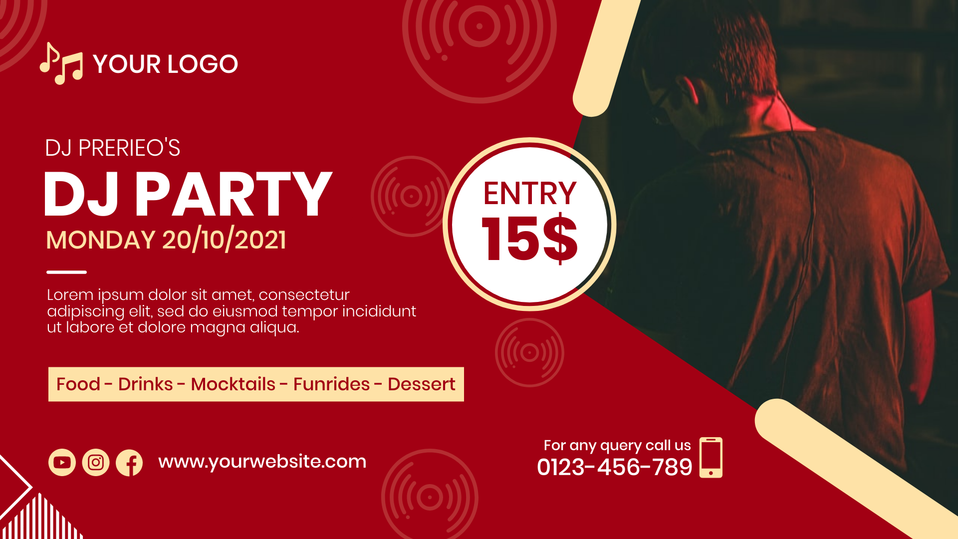 Music Party in Facebook Event Cover Inspiration by Preet Chovatiya