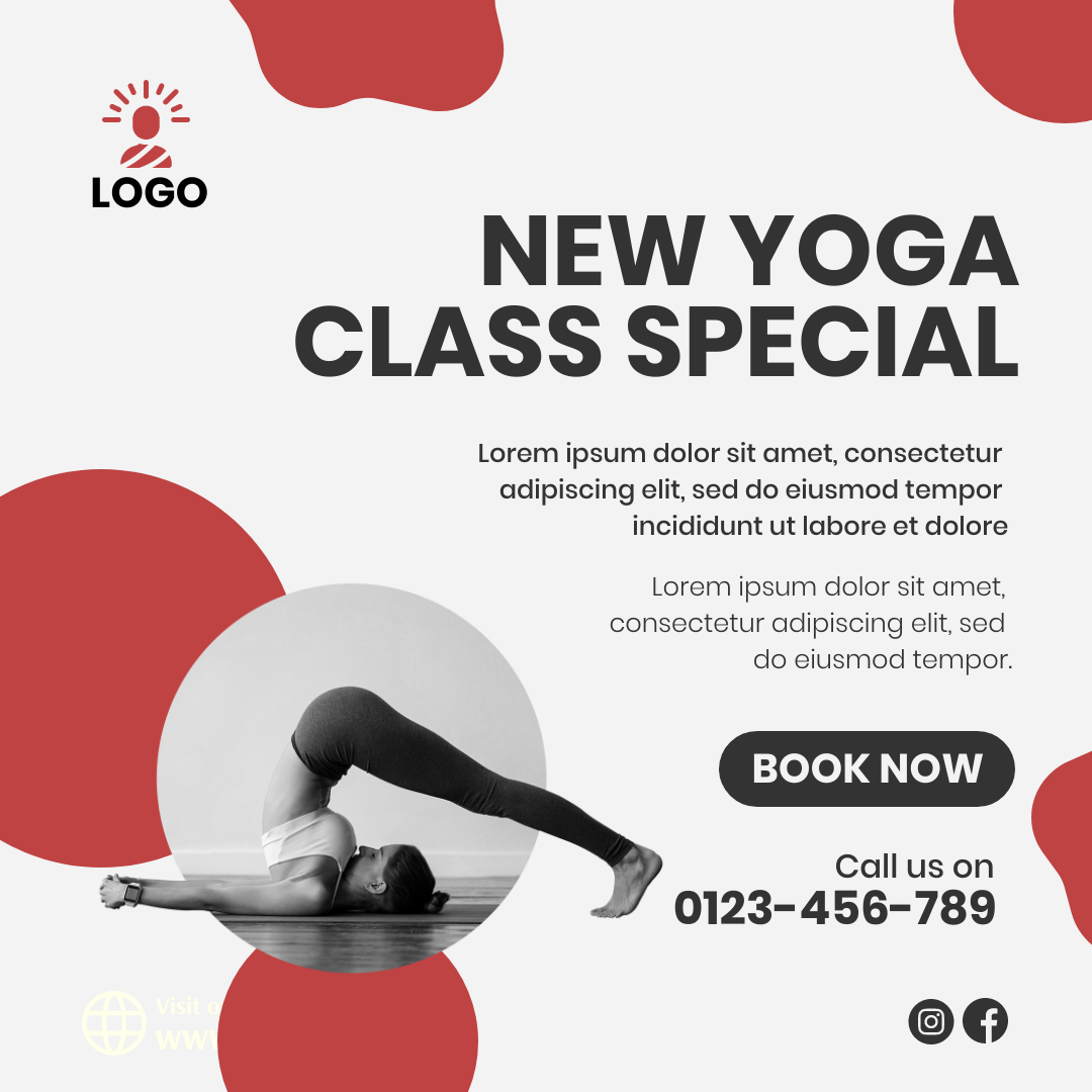 Yoga Class Instagram Post by Preet Chovatiya Yoga Class Instagram Post in Instagram Post Design Inspiration by Preet Chovatiya