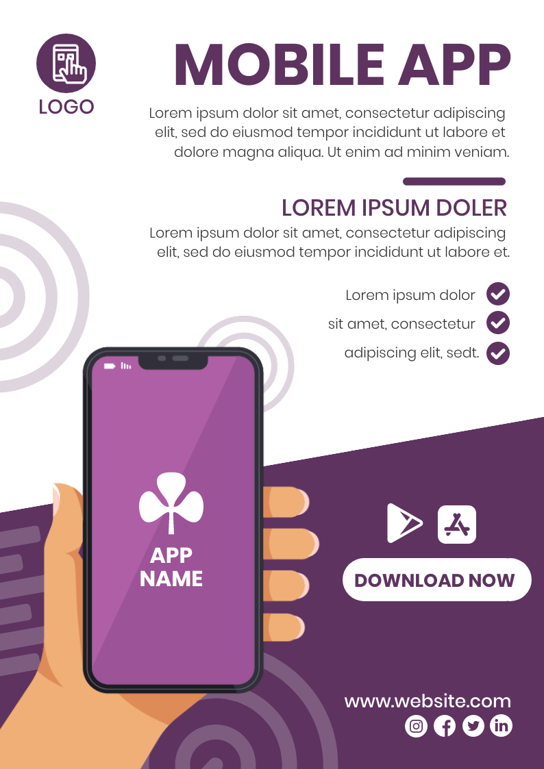 App Promotion Flyer in Print flyer design Inspiration by Preet Chovatiya