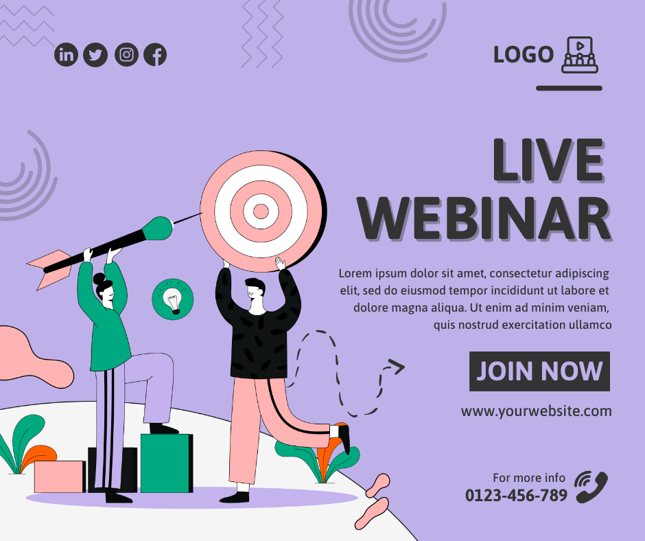 Live Webinar Facebook Post by Preet Chovatiya Live Webinar Facebook Post in Facebook Post Design Inspiration by Preet Chovatiya