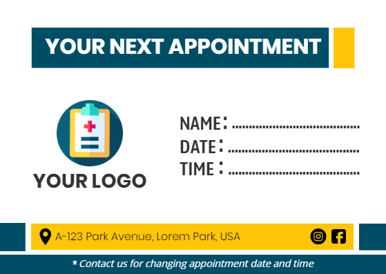 Appointment Booking Card by Preet Chovatiya Appointment Booking Card in Card Inspiration by Preet Chovatiya