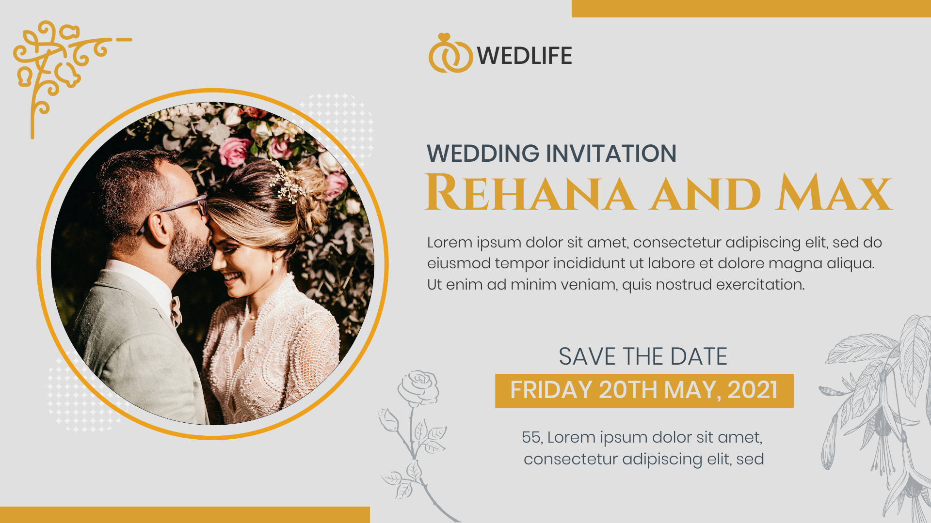 Wedding Invitation Cover by Preet Chovatiya Wedding Invitation Cover in Facebook Event Cover Inspiration by Preet Chovatiya