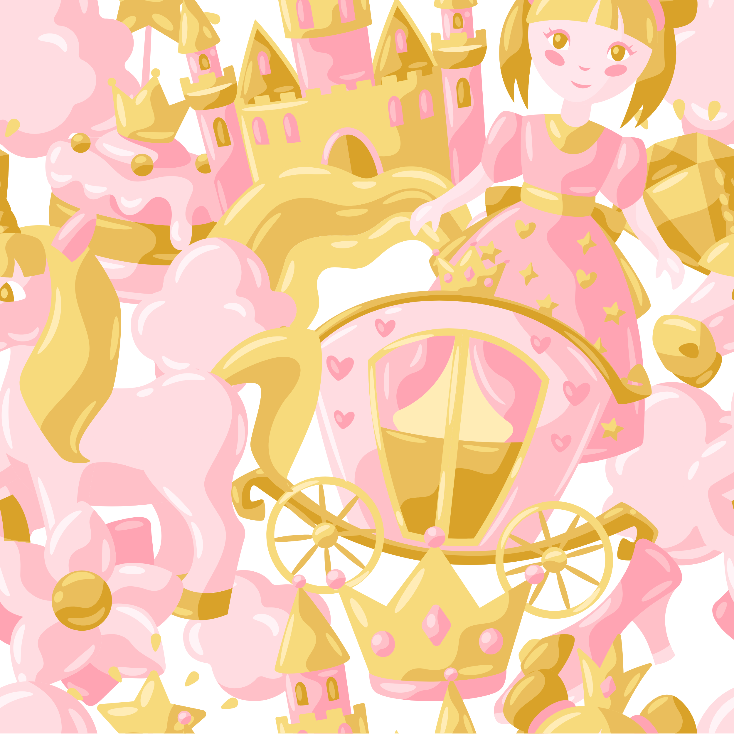 Princess Pattern by Preet Chovatiya Princess Pattern in Pattern & Surface Design Inspiration by Preet Chovatiya