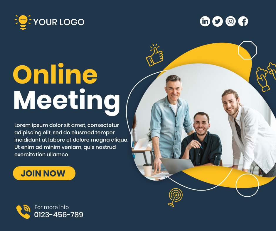 Meeting Facebook Post by Preet Chovatiya Meeting Facebook Post in Facebook Post Design Inspiration by Preet Chovatiya
