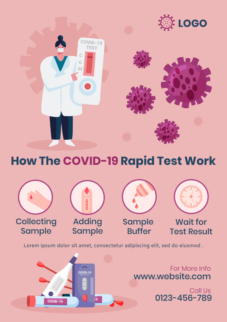Corona Testing by Preet Chovatiya Corona Testing in Print flyer design Inspiration by Preet Chovatiya