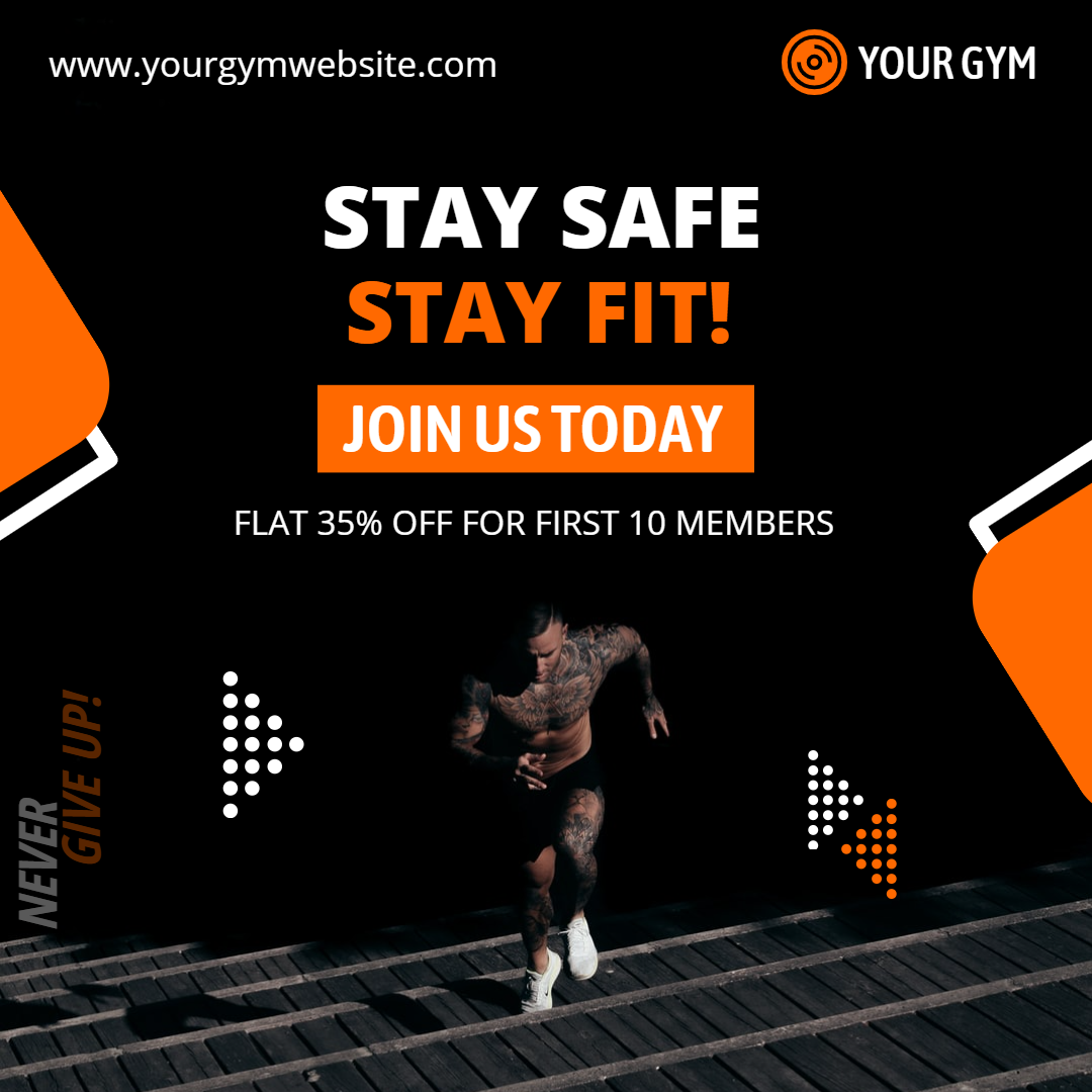 Gym Membership in Instagram Post Design Inspiration by Preet Chovatiya
