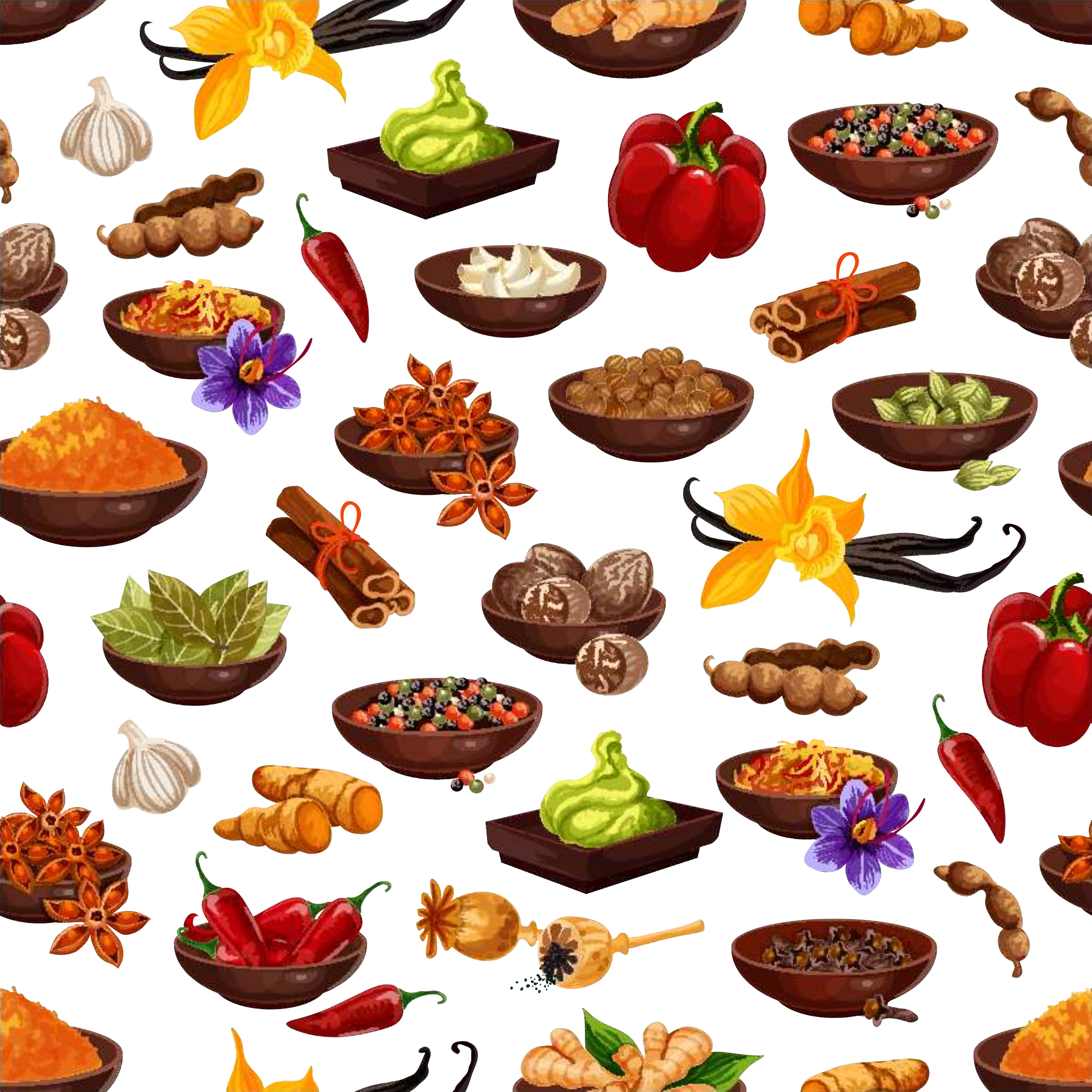 Japanese Food Pattern in Pattern & Surface Design Inspiration by Preet Chovatiya