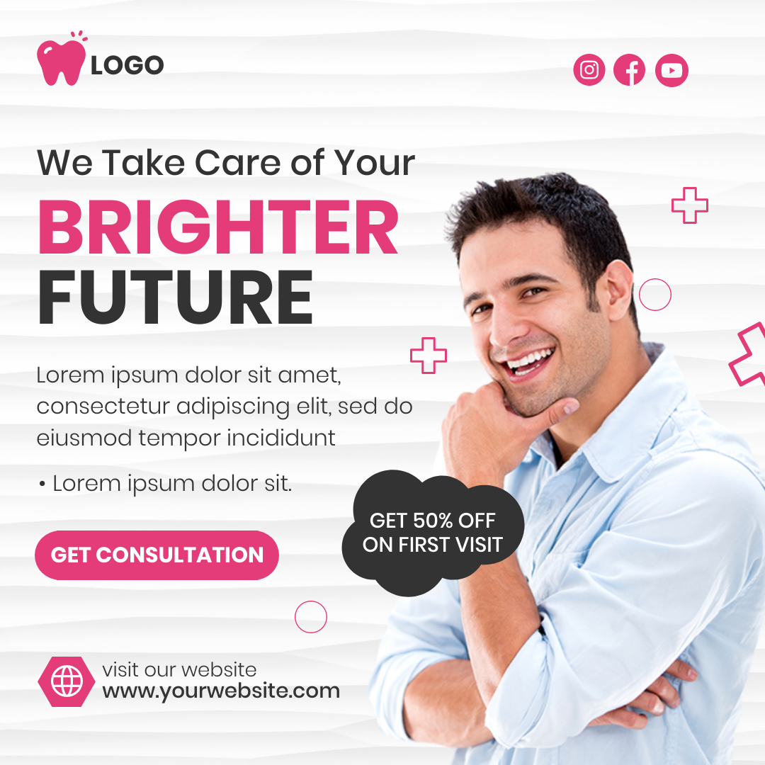 Dental Care Instagram Post by Preet Chovatiya Dental Care Instagram Post in Instagram Post Design Inspiration by Preet Chovatiya