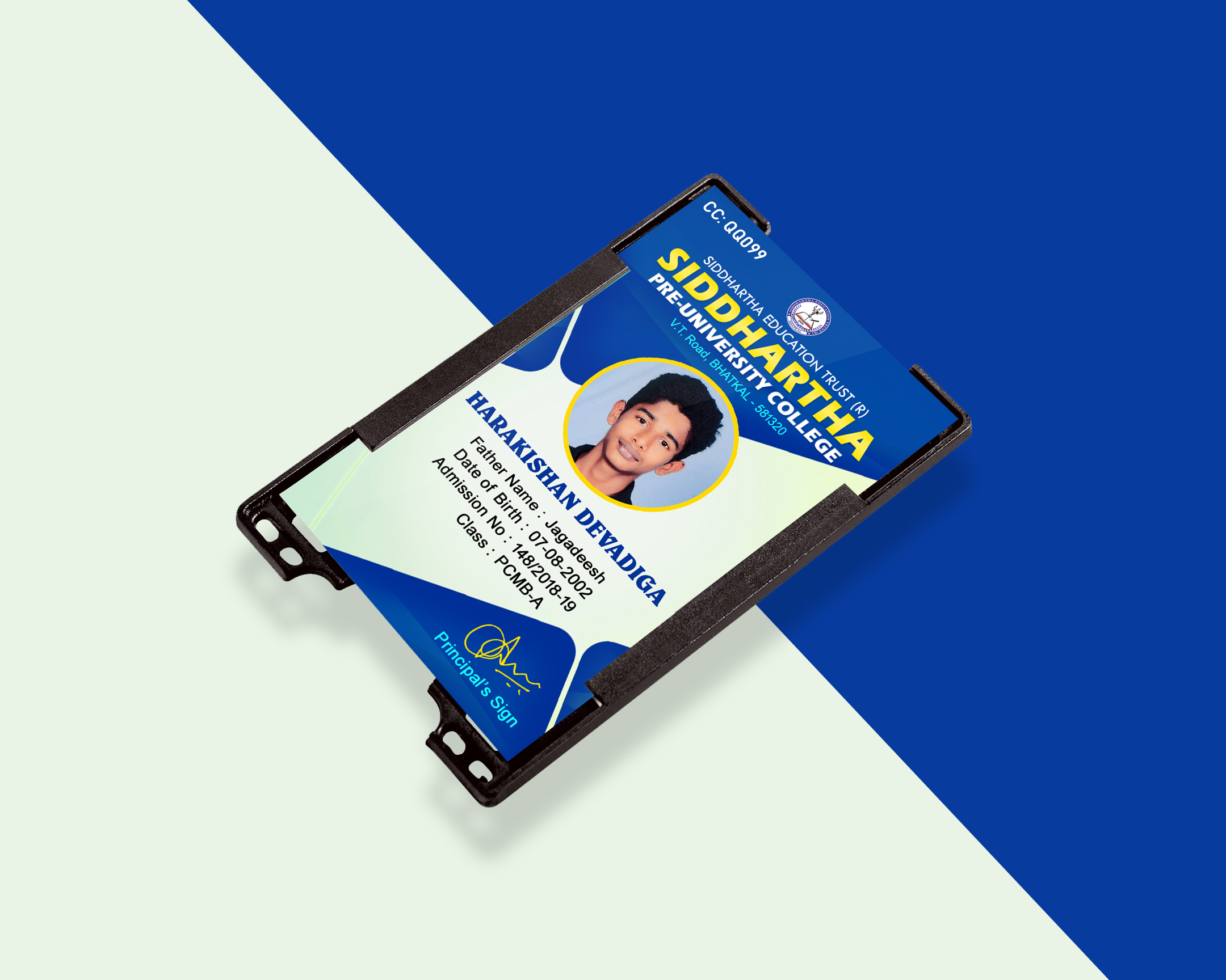 Pre-University College ID Card Design by Vighnesh Acharya Pre-University College ID Card Design in Invitation Card Design Inspiration by Vighnesh Acharya