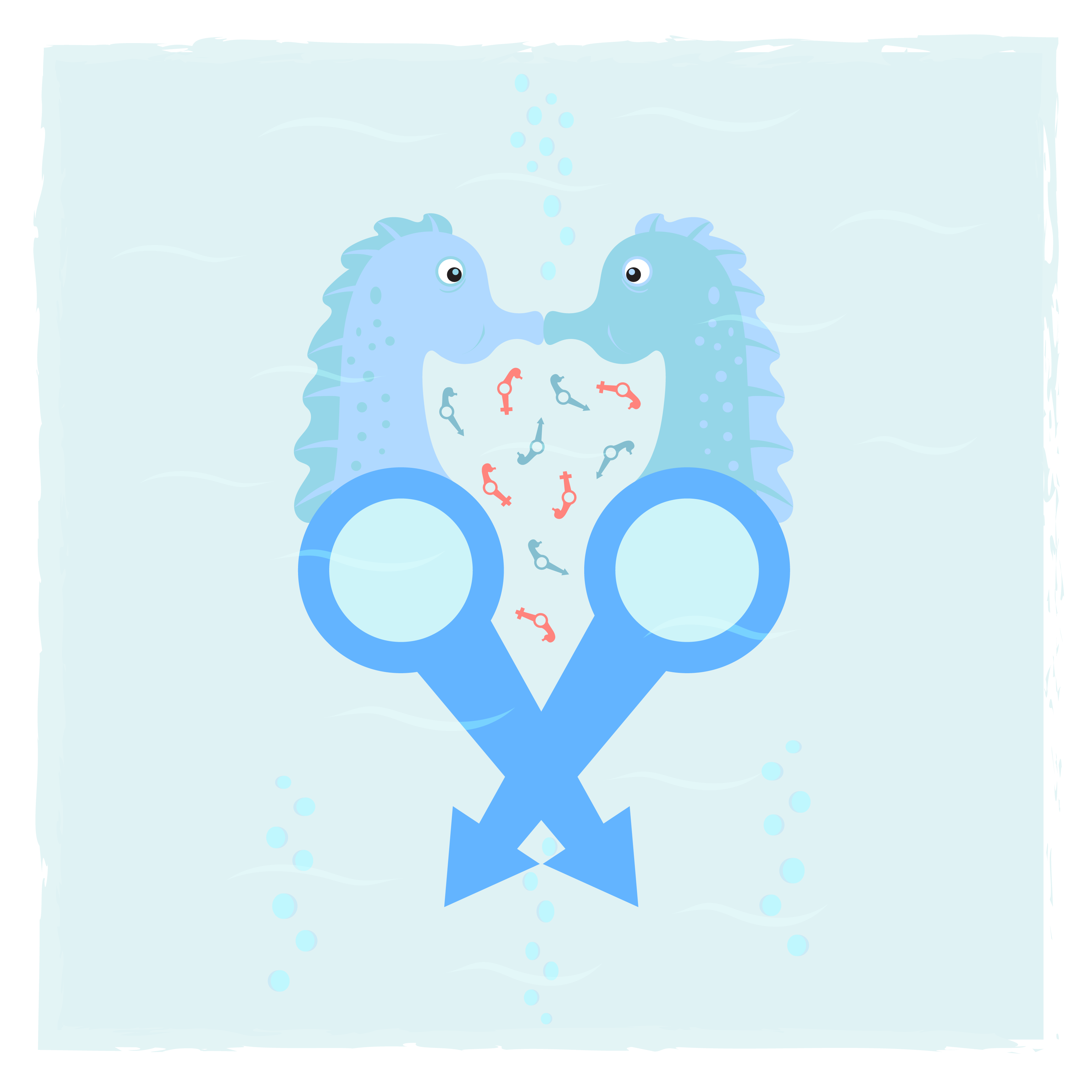 Seahorses in Love by Nikola Tikoski Seahorses in Love in Vector Art Inspiration by Nikola Tikoski
