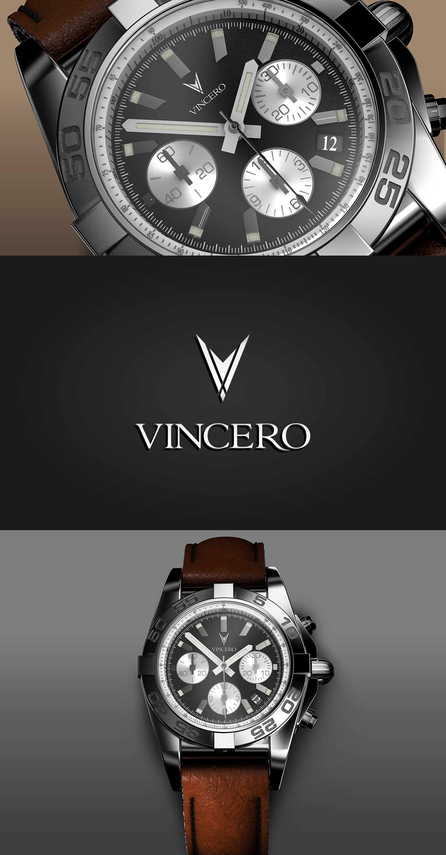 Logo for Vincero luxury watches in Logo & Brand Identity Inspiration by Artrelations