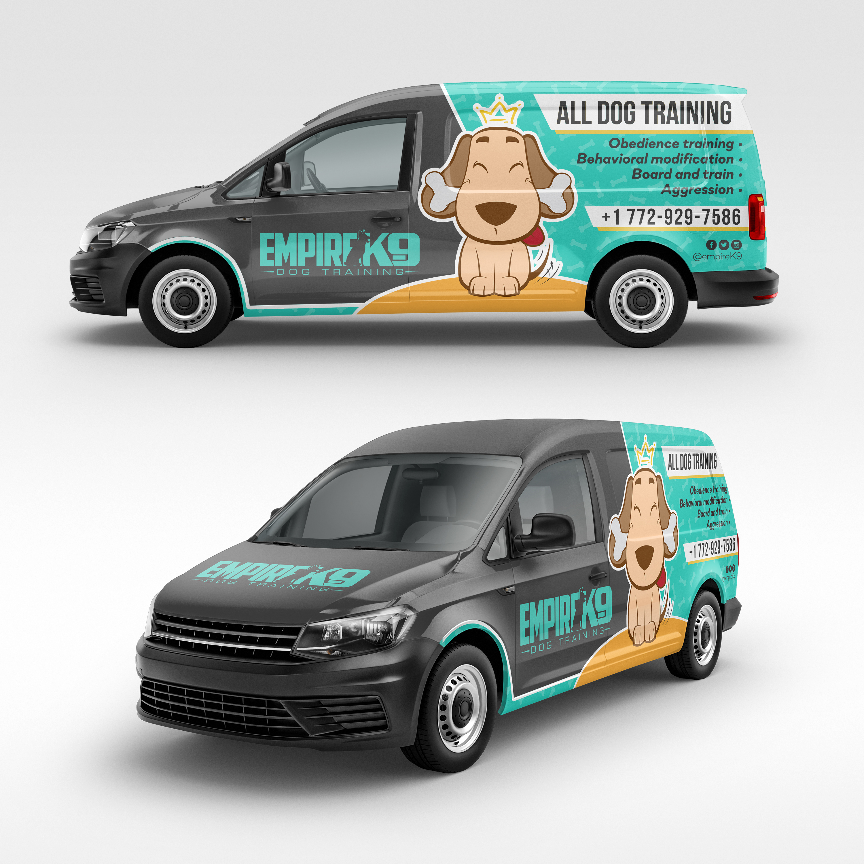 Wrap sticker design for dogs training firm in Vehicle wrap design Inspiration by Nimendra