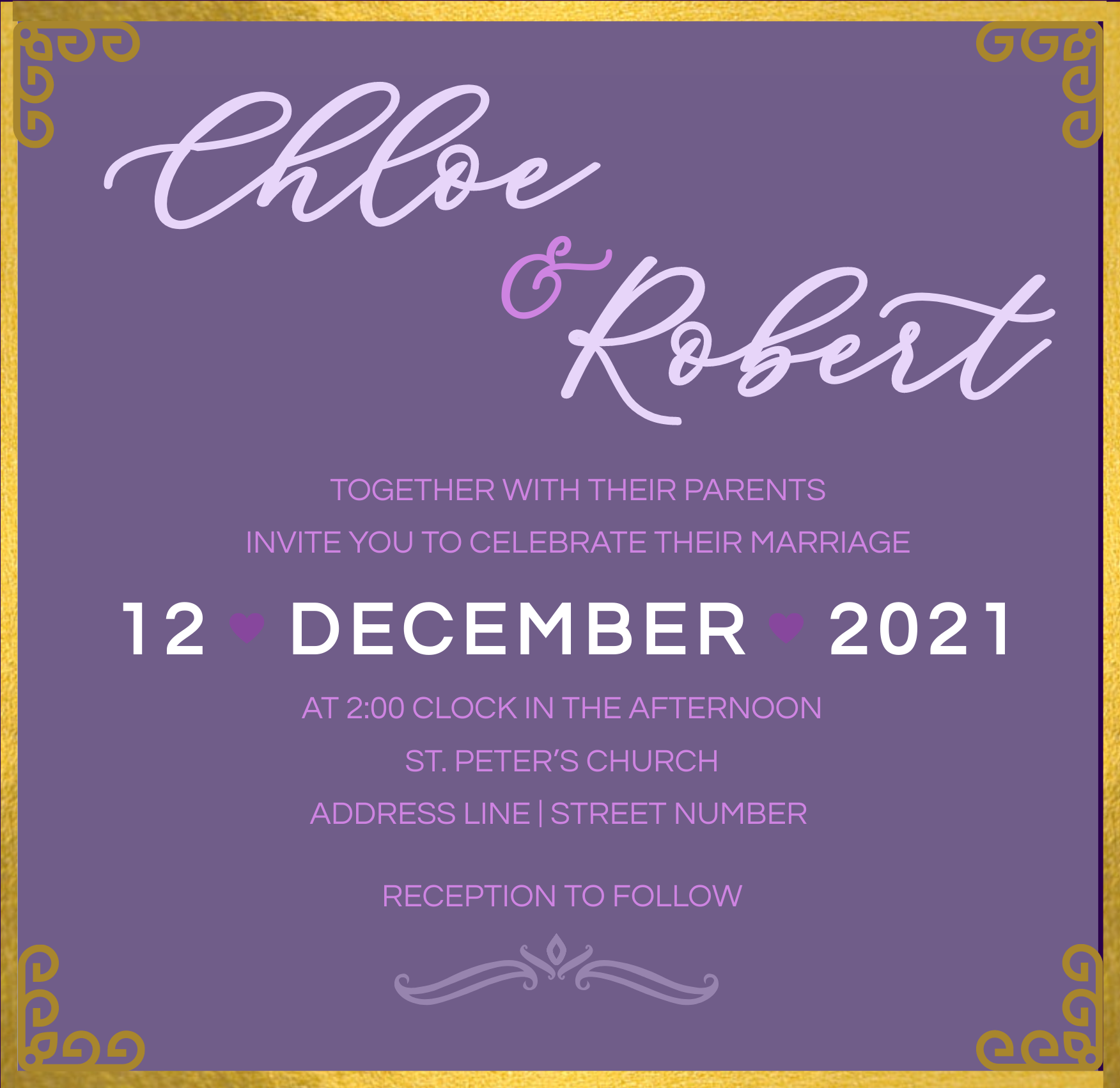 Wedding Invite 2 - Design challenge in Invitation Card Design Inspiration by Elaine Miranda