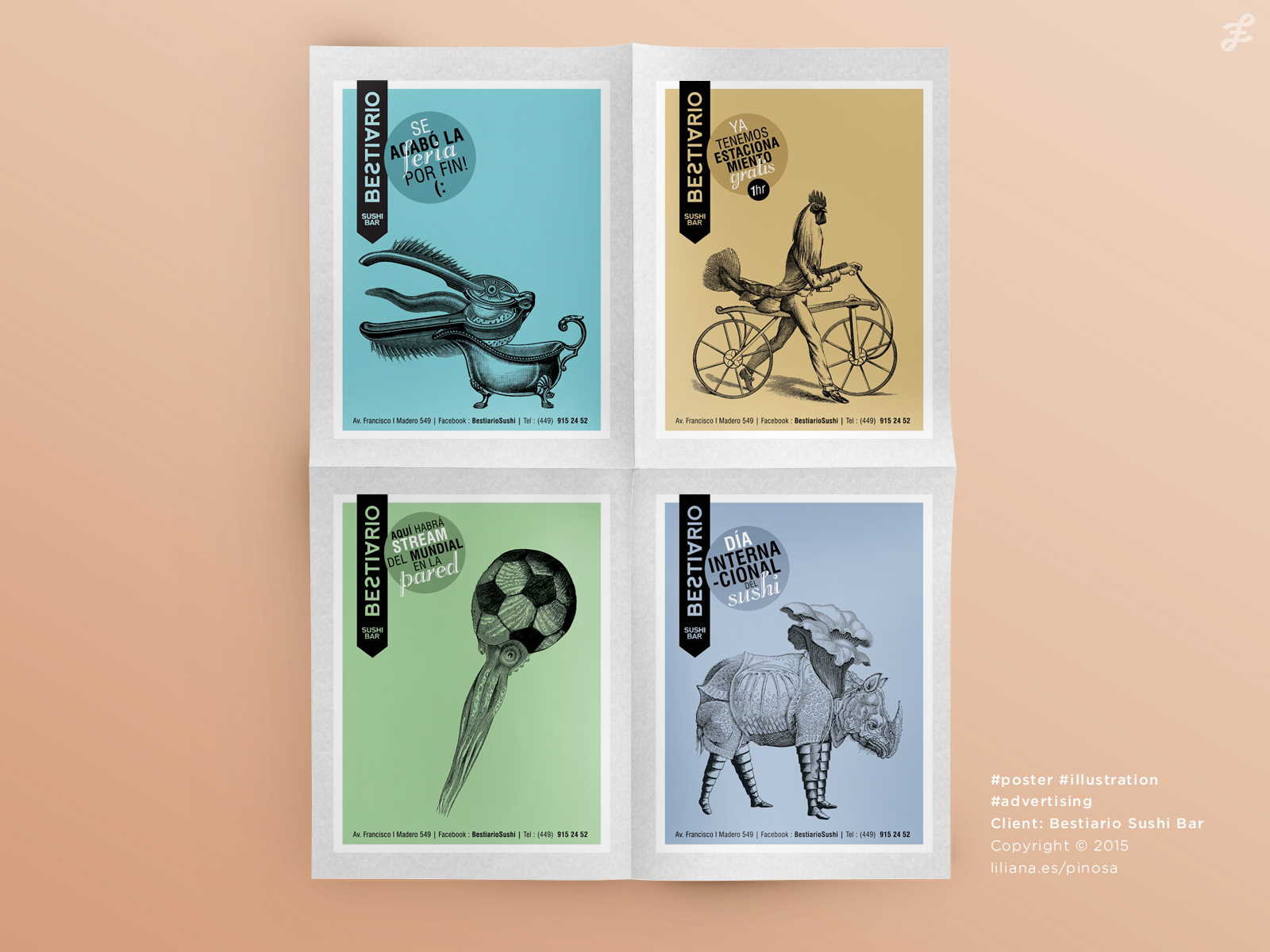 Bestiario - Corporate Identity - Illustration by Lili Espinosa Bestiario - Corporate Identity - Illustration in Advertisement Design Inspiration by Lili Espinosa