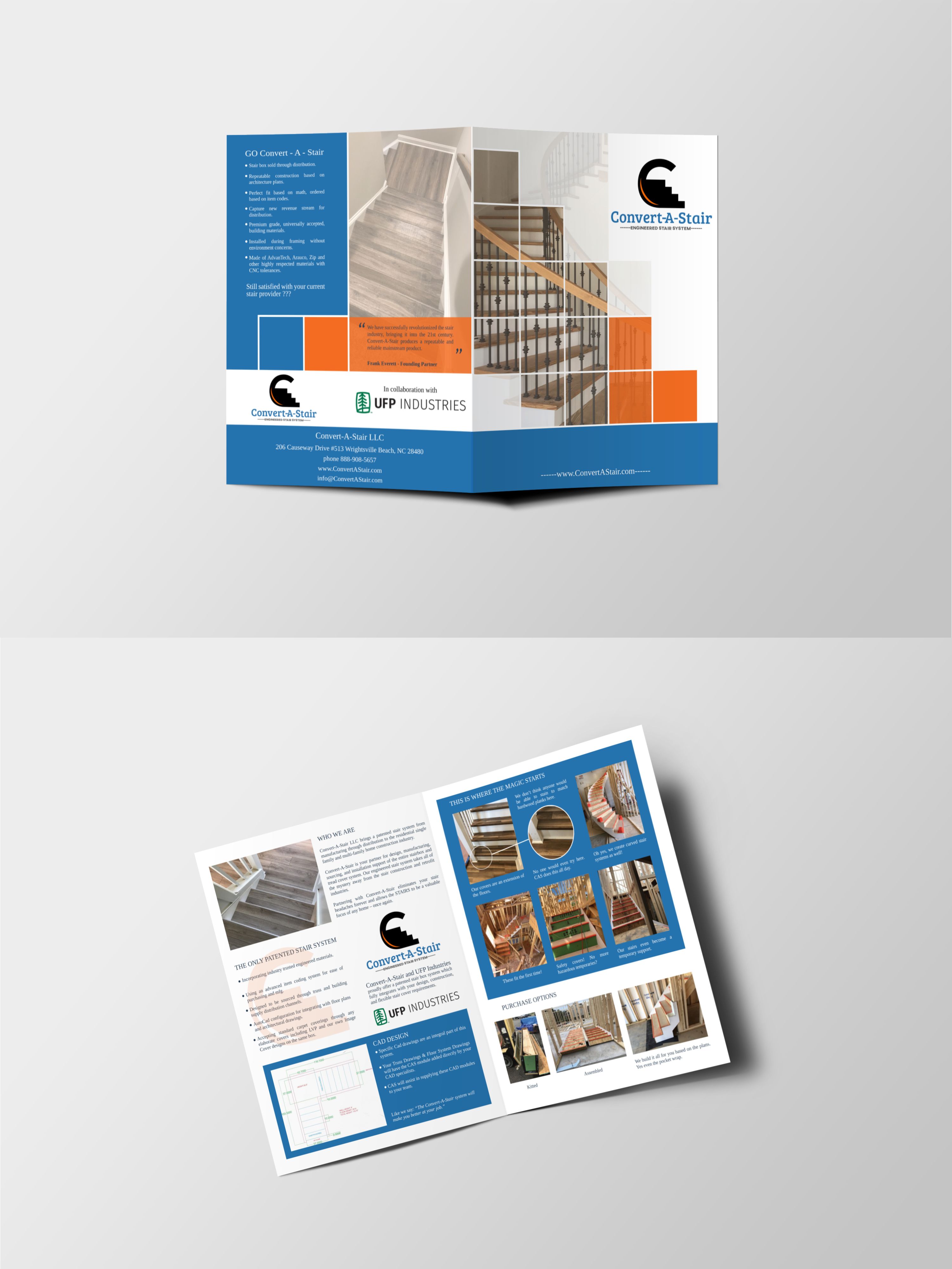 Staircase Construction in Brochure Design Inspiration by Emmanouil Stefanakis