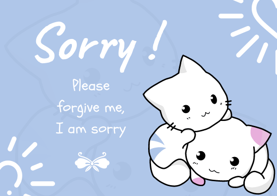 Apology Card by Erwan Apology Card in Card Inspiration by Erwan