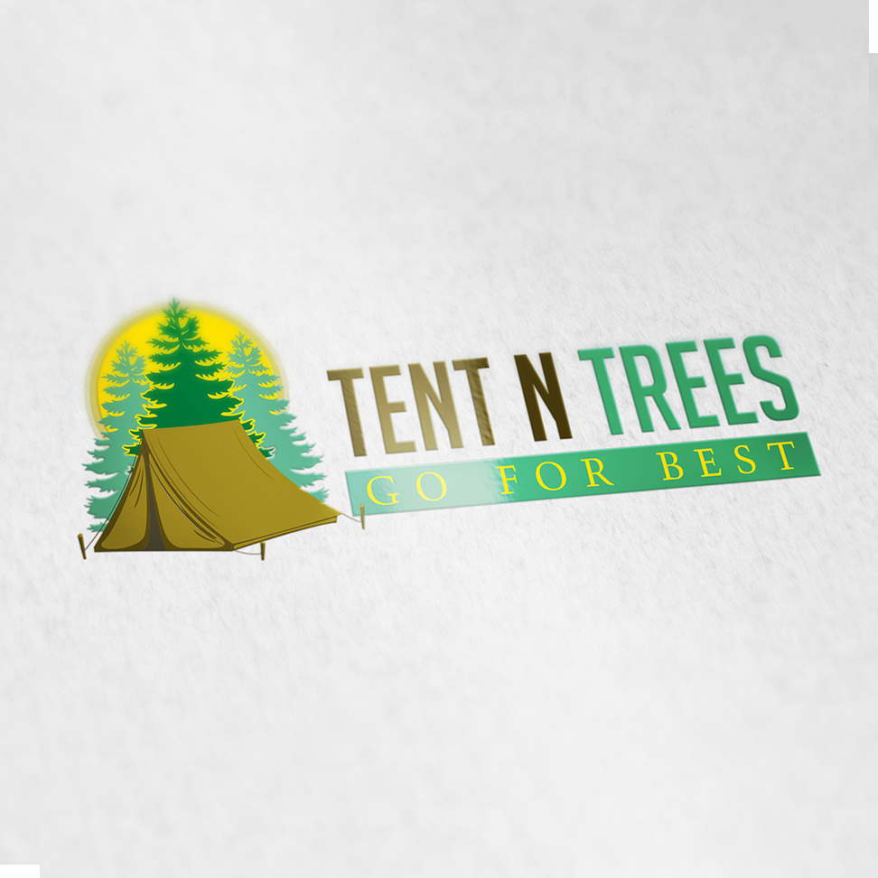 Tent N trees (online camping Tent store logo) by Najam Tent N trees (online camping Tent store logo) in Logo Design Inspiration by Najam