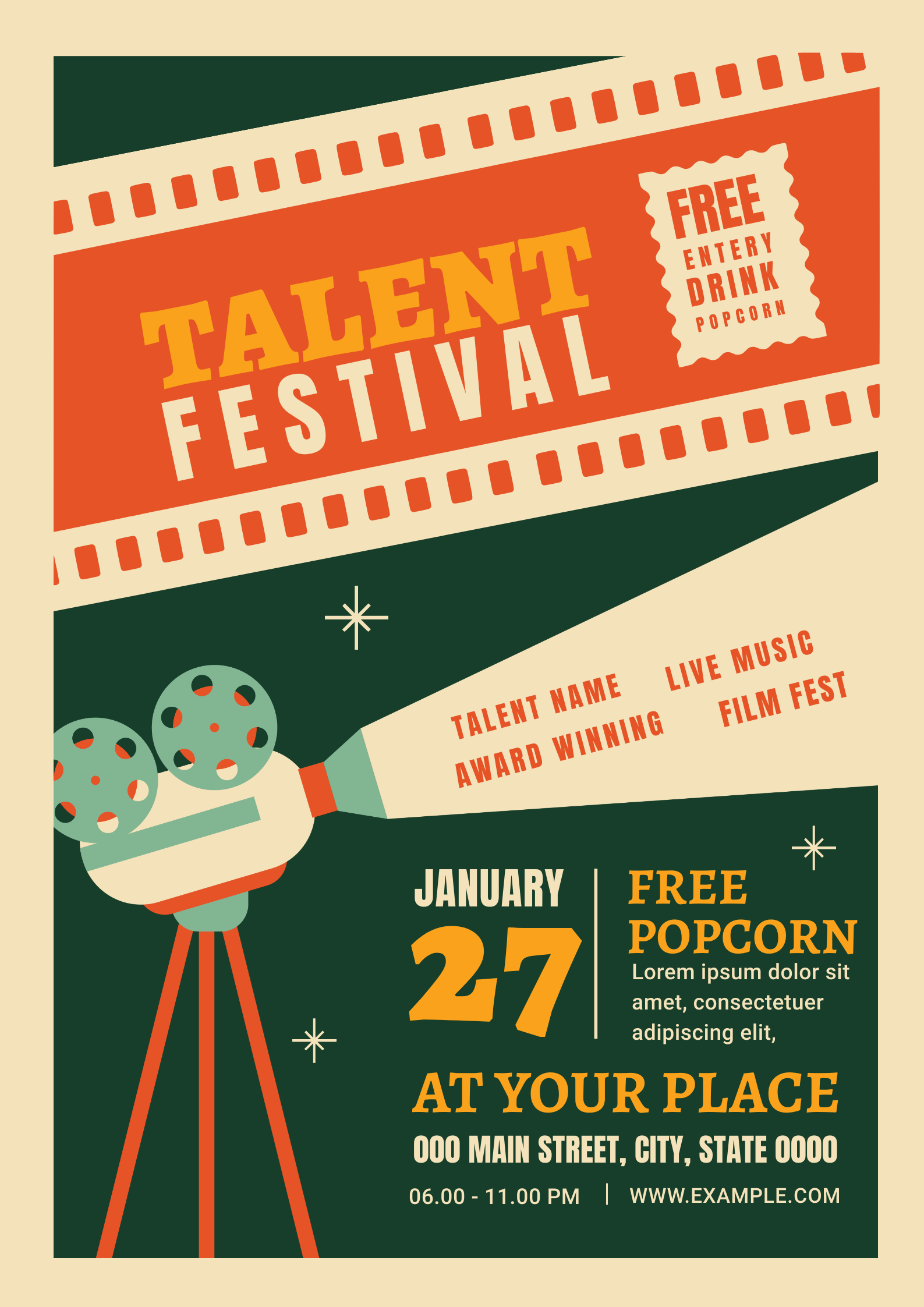 Talent Show by Avi Banerjee Talent Show in Poster Design Inspiration by Avi Banerjee