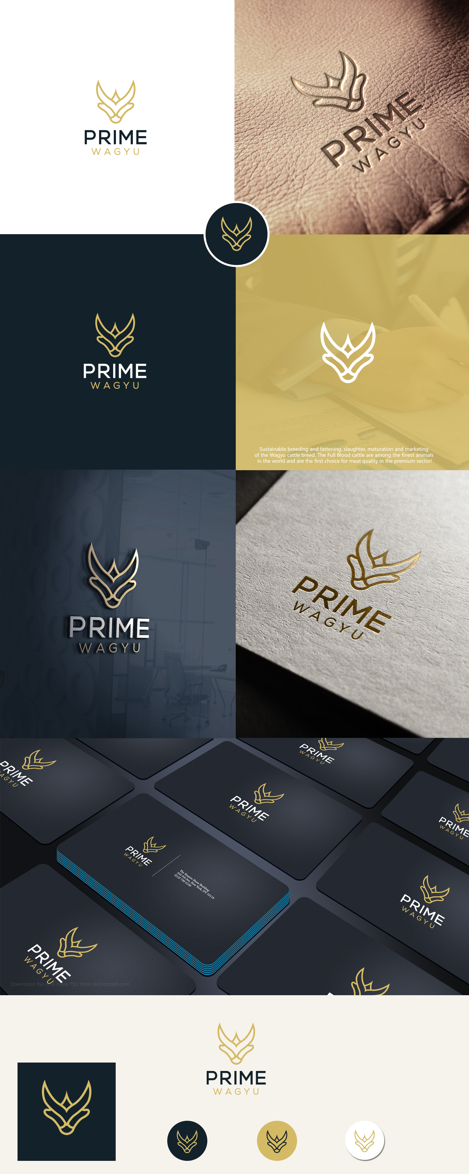prime wagyu logo by Ek-art prime wagyu logo in Logo Design Inspiration by Ek-art