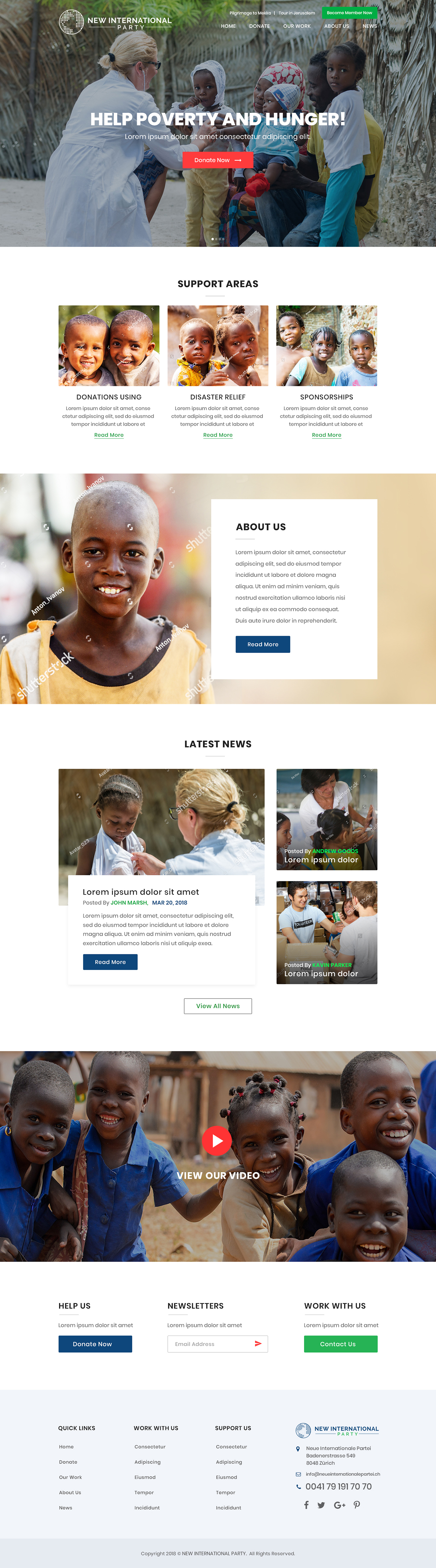 A modern website to help poverty and hunger in Website Design Inspiration by Tarun Darbar