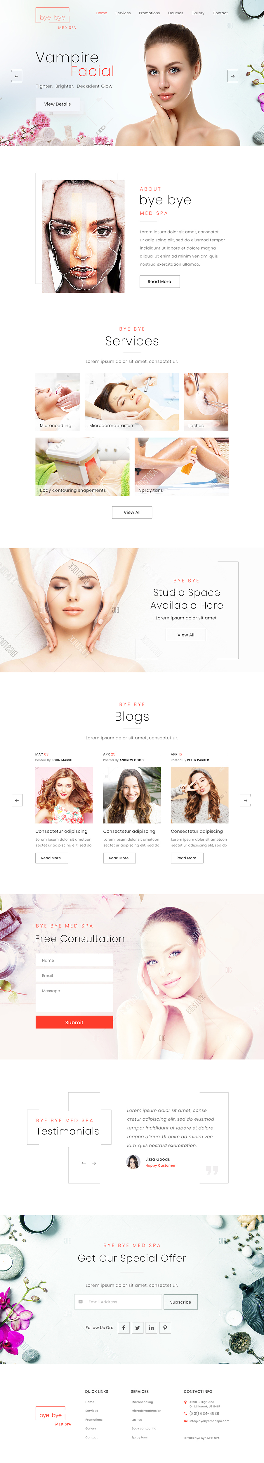 Women's skin care service website in modern style by Tarun Darbar Women's skin care service website in modern style in Website Design Inspiration by Tarun Darbar