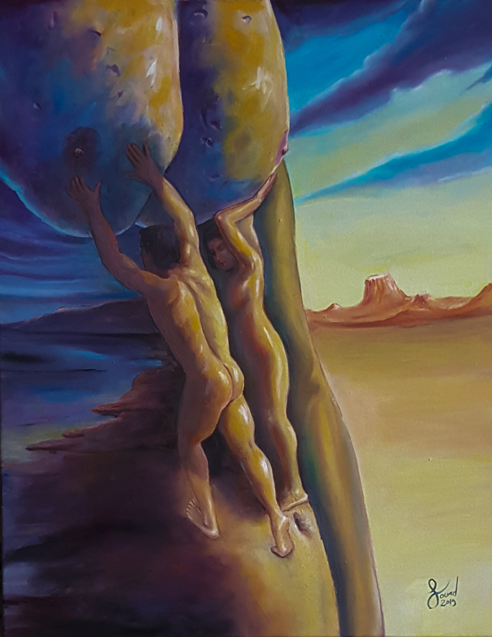 The tow poles in Visual Art Inspiration by Mourad Fouad