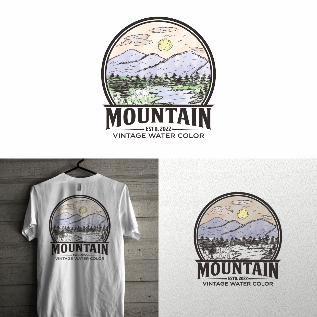 mountain by Widi.y mountain in T-Shirt Design Inspiration by Widi.y
