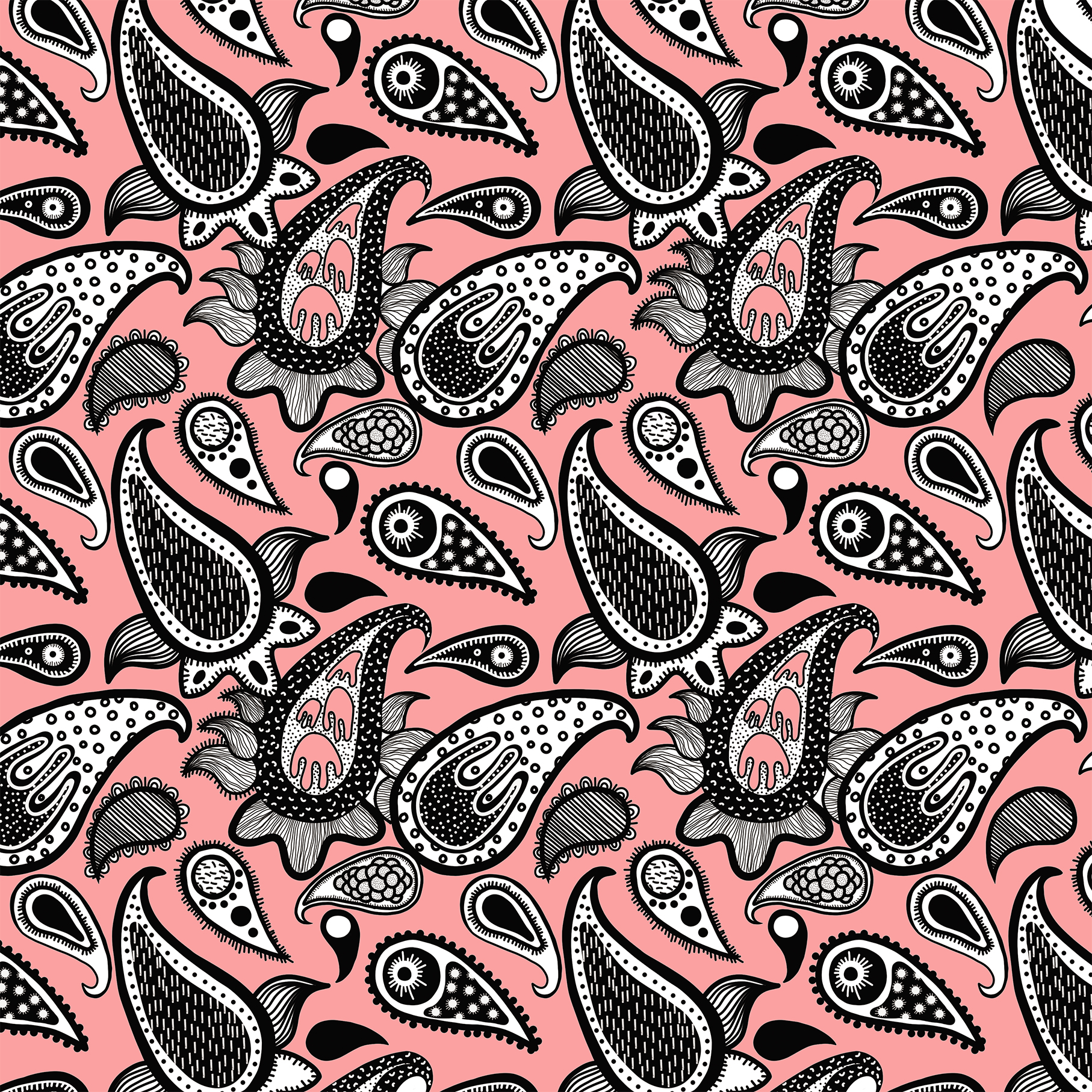 Paisleys 1 in Pattern & Surface Design Inspiration by Sunnyspacedesigns