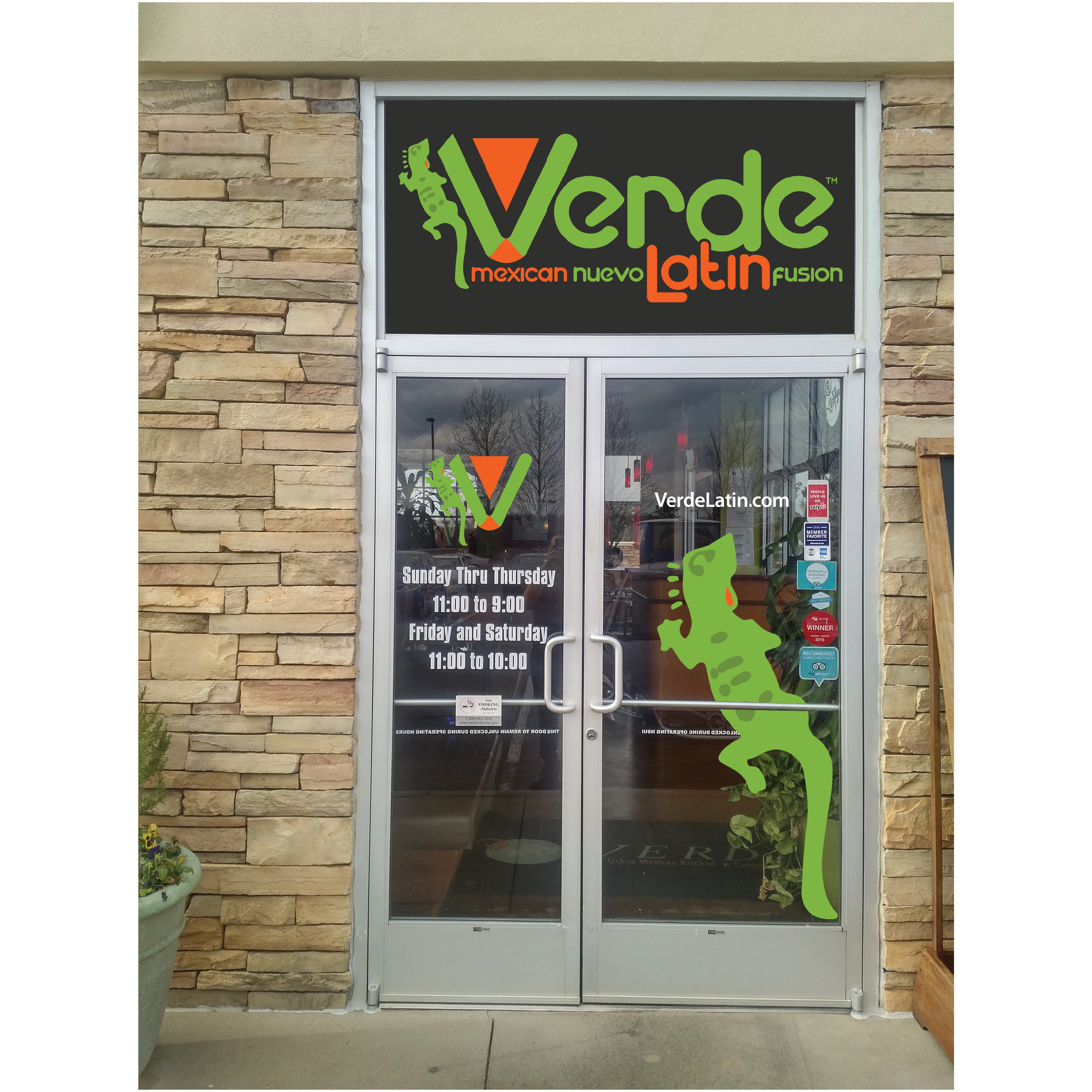 Window Graphics For Verde Latin Restaurant By AB 49974 - Designhill