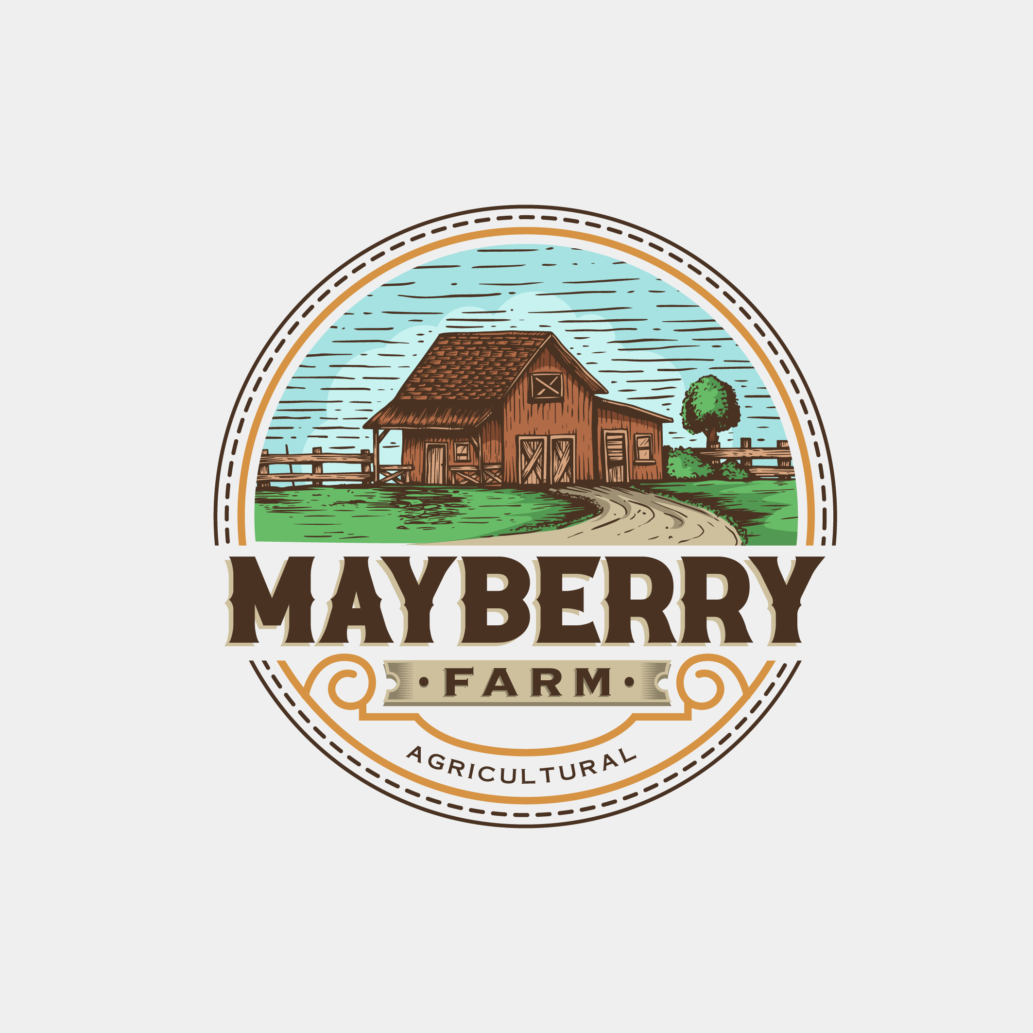 mayberry farm design by Guruntool mayberry farm design in Logo Design Inspiration by Guruntool