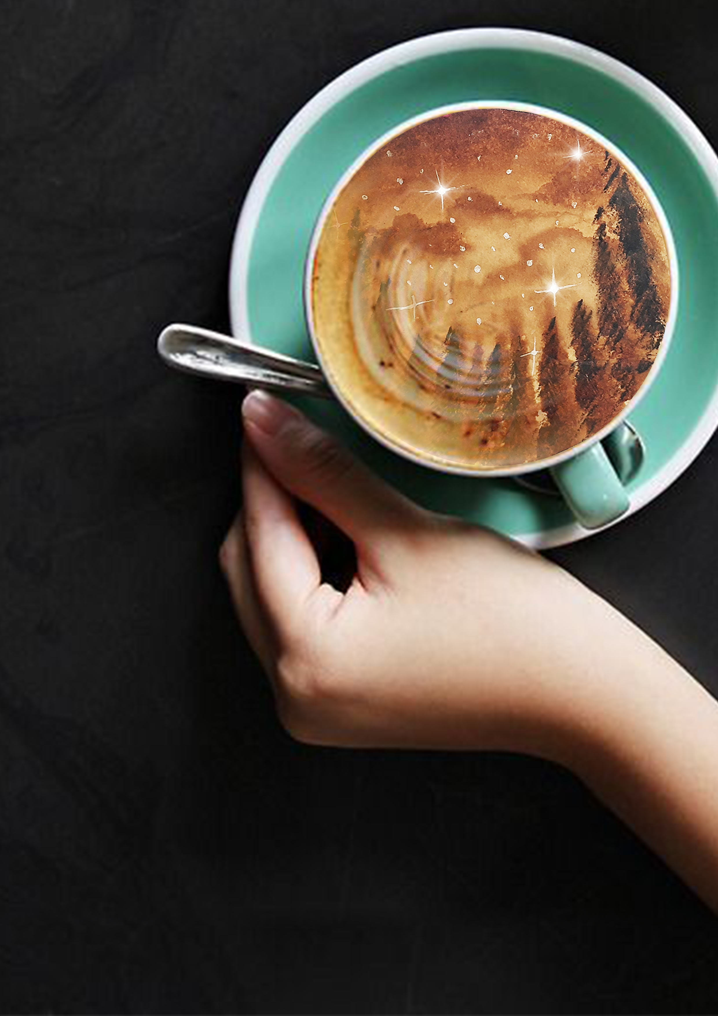 Coffee time by Fathima Raseen Coffee time in Digital Painting Inspiration by Fathima Raseen