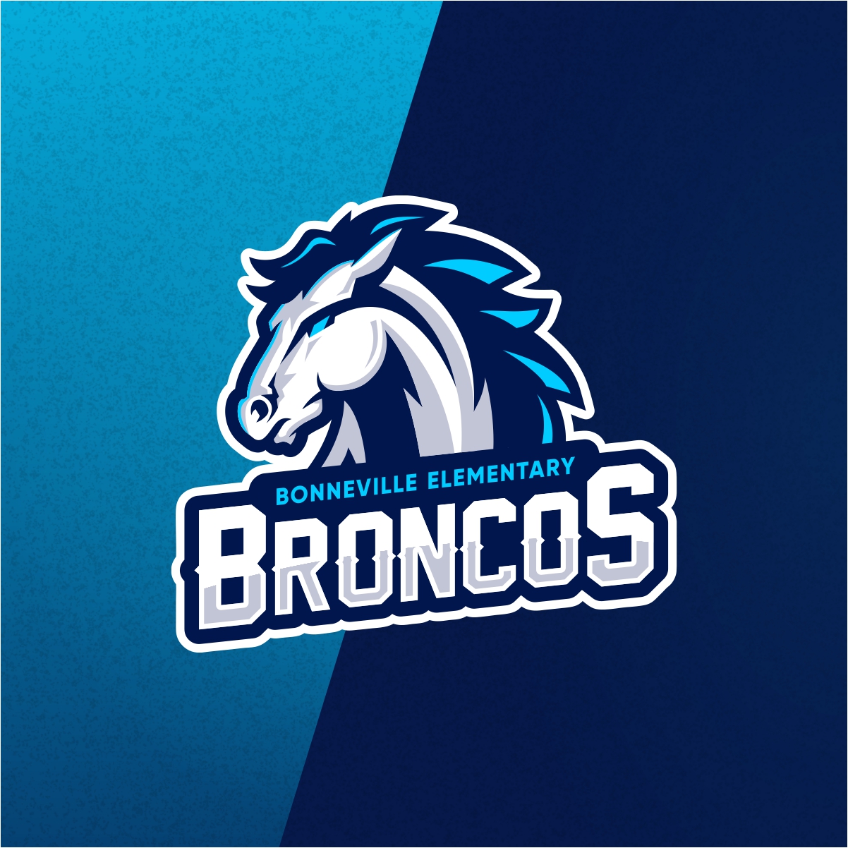 Bonneville Elementary Broncos (logo) by Cool And Epic Designs Bonneville Elementary Broncos (logo) in Logo Design Inspiration by Cool And Epic Designs