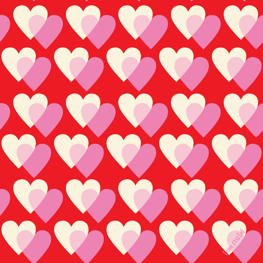 Hearts in Pattern & Surface Design Inspiration by Tamara Cristal Avila