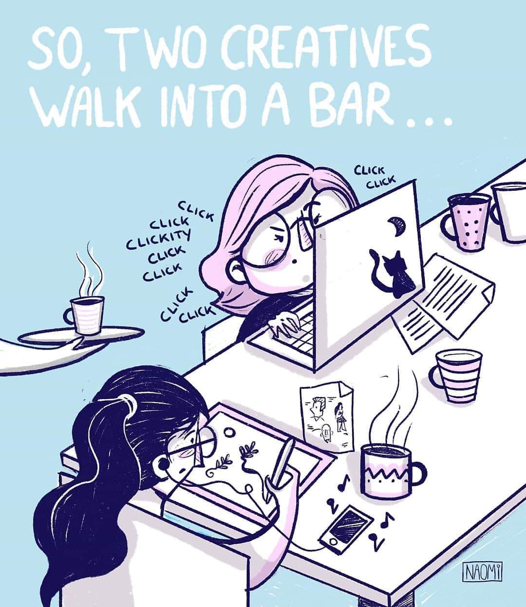 Two Creatives by Naomi Gatt Two Creatives in Illustration and Graphics Inspiration by Naomi Gatt