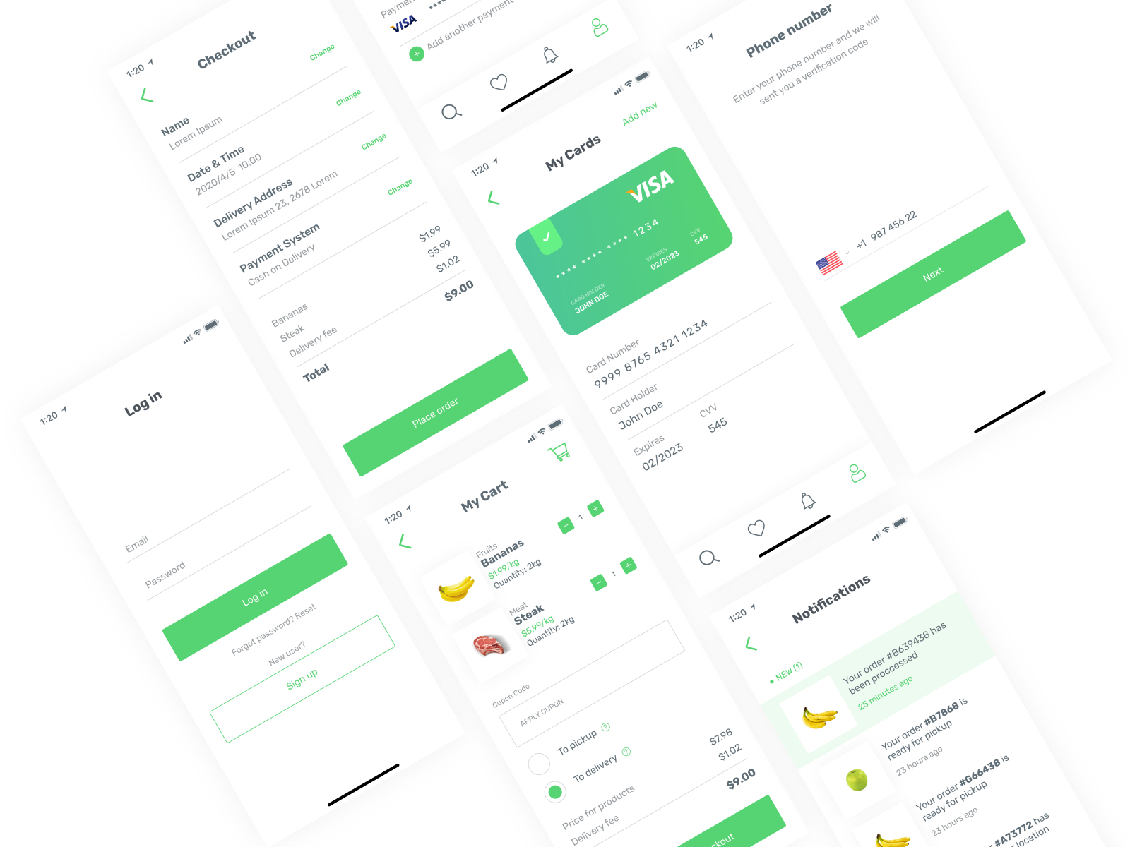 Grocery App in Mobile Apps Design Inspiration by Lormiblack