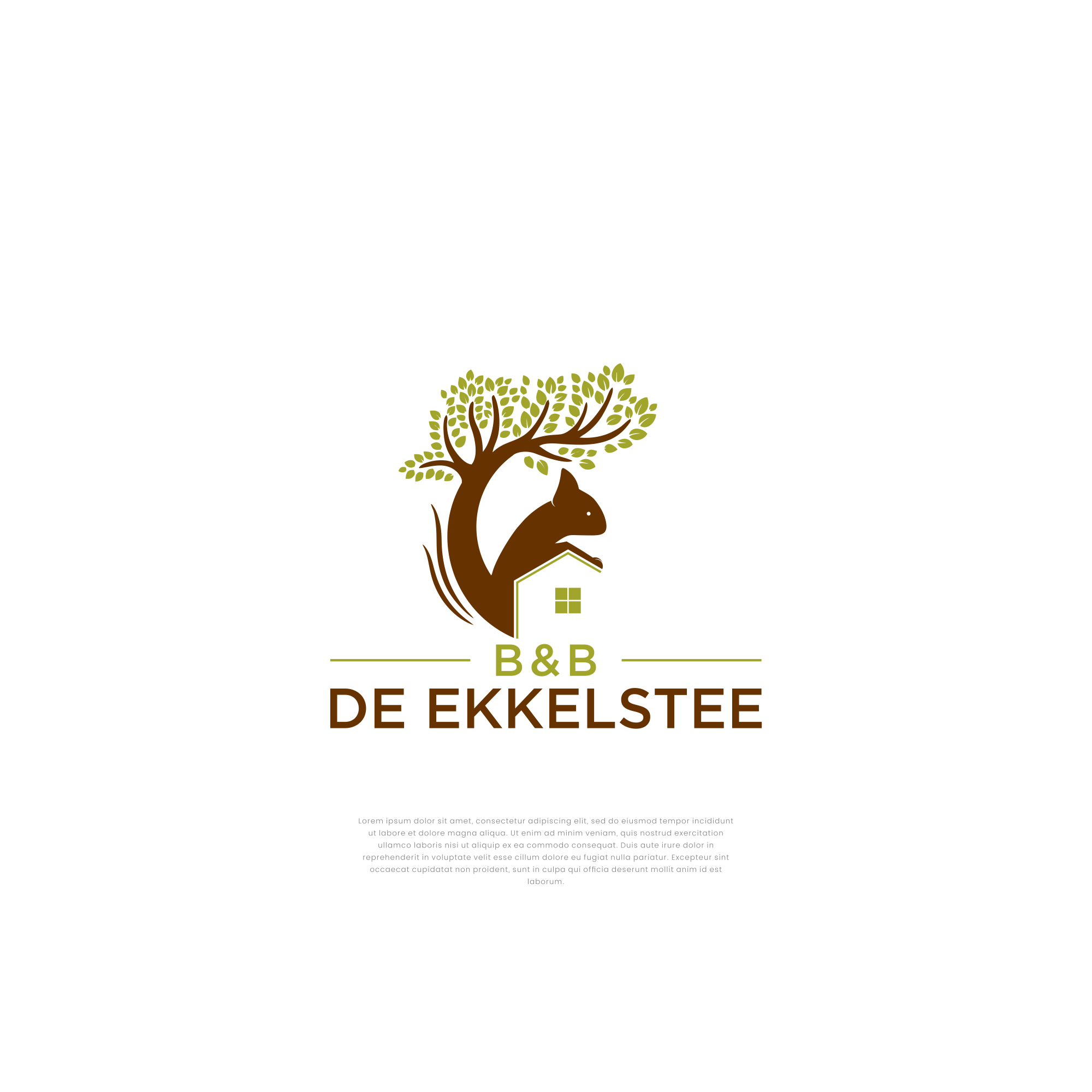 logo of a house, squirrel and tree by Rubiy logo of a house, squirrel and tree in Logo Design Inspiration by Rubiy