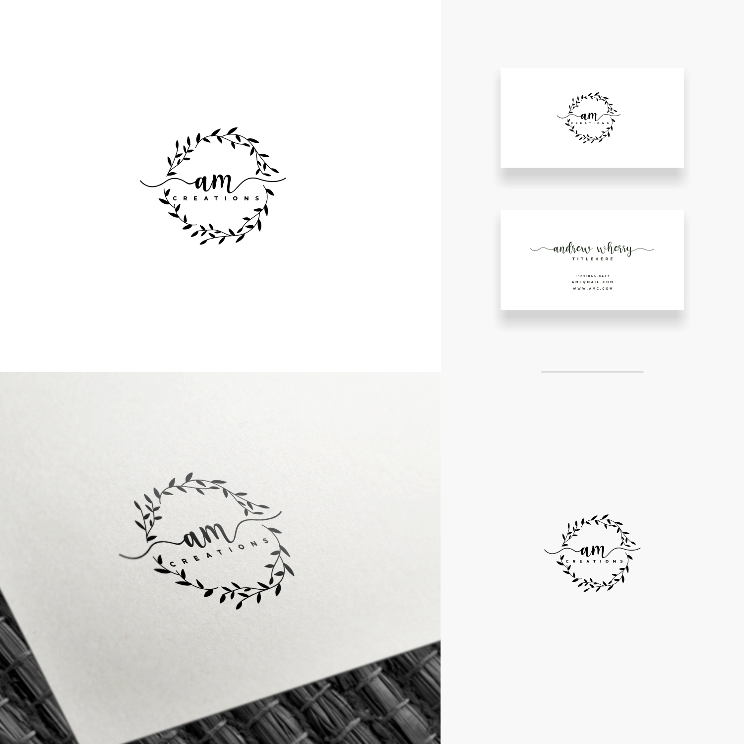 a m letter logo initial with business card in Logo And Business Card Design Inspiration by Tohas