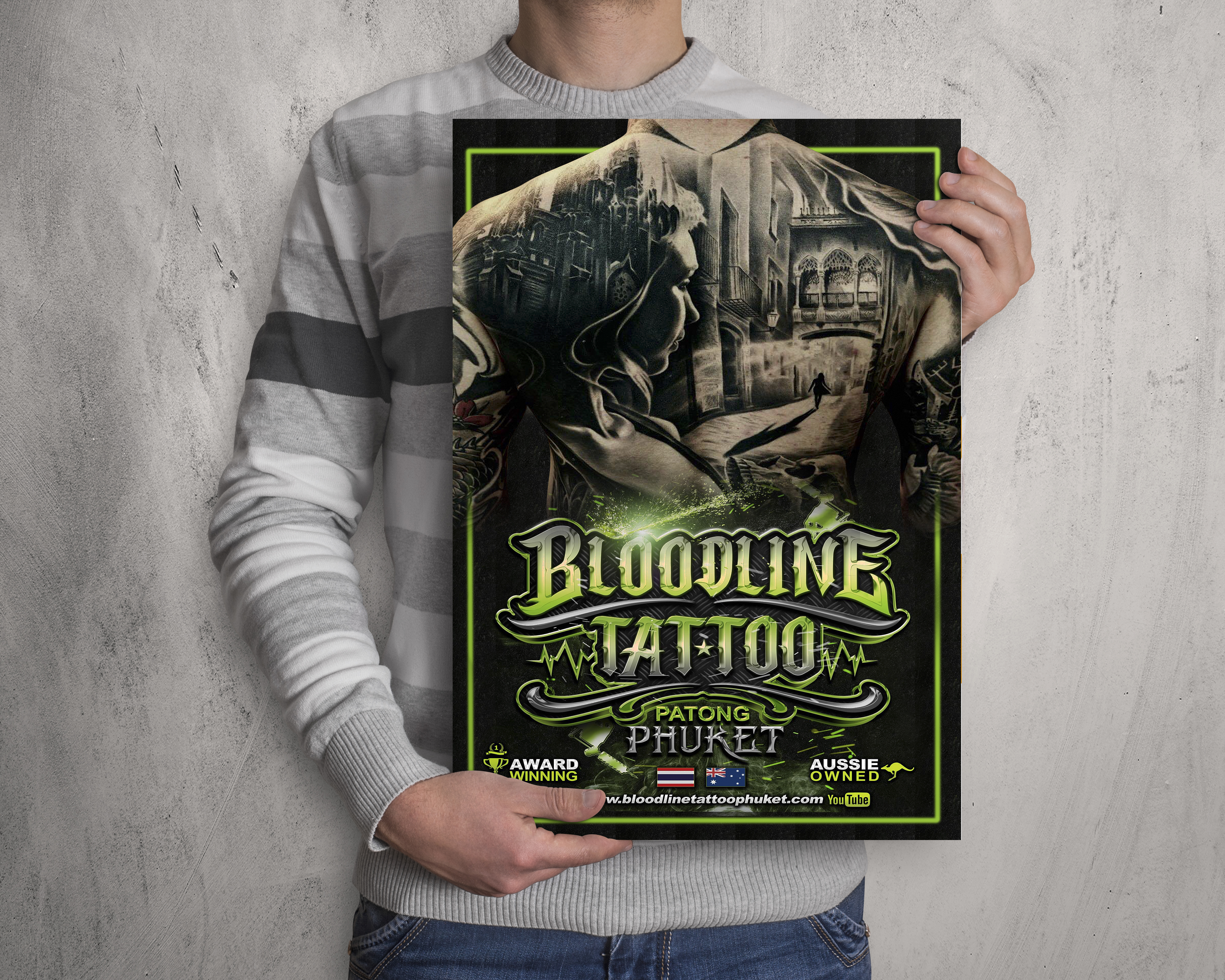 Bloodline tattoo studio by Ctwo222 Bloodline tattoo studio in Poster Design Inspiration by Ctwo222