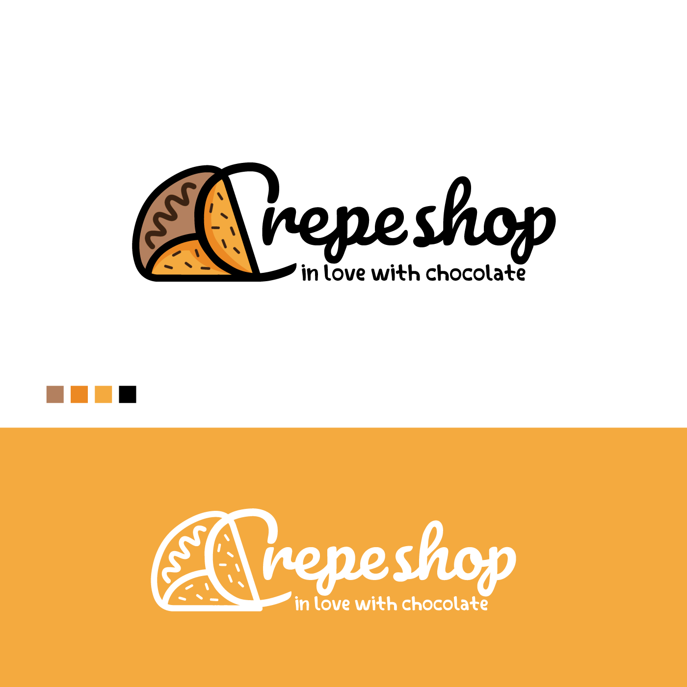 Crepe shop Logo by Ali Elsalt Crepe shop Logo in Logo Design Inspiration by Ali Elsalt