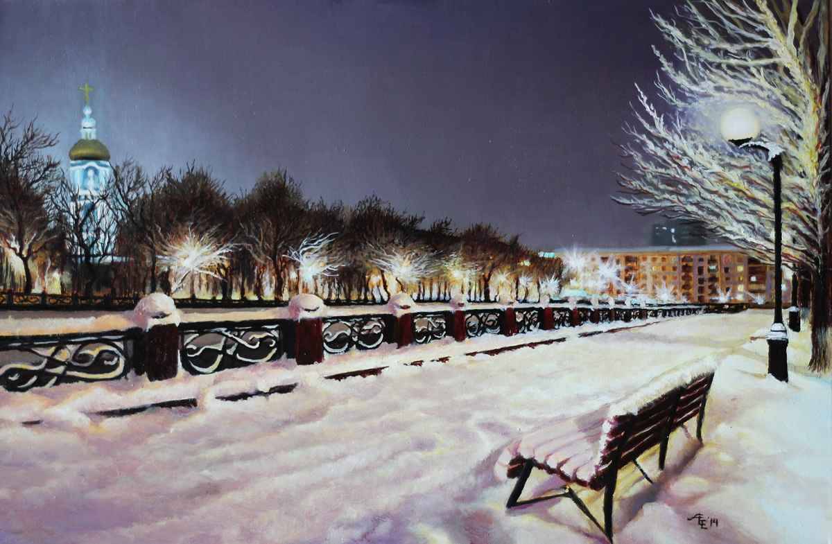 Warm Winter Evening by Eugene Anisimov Warm Winter Evening in Visual Art Inspiration by Eugene Anisimov