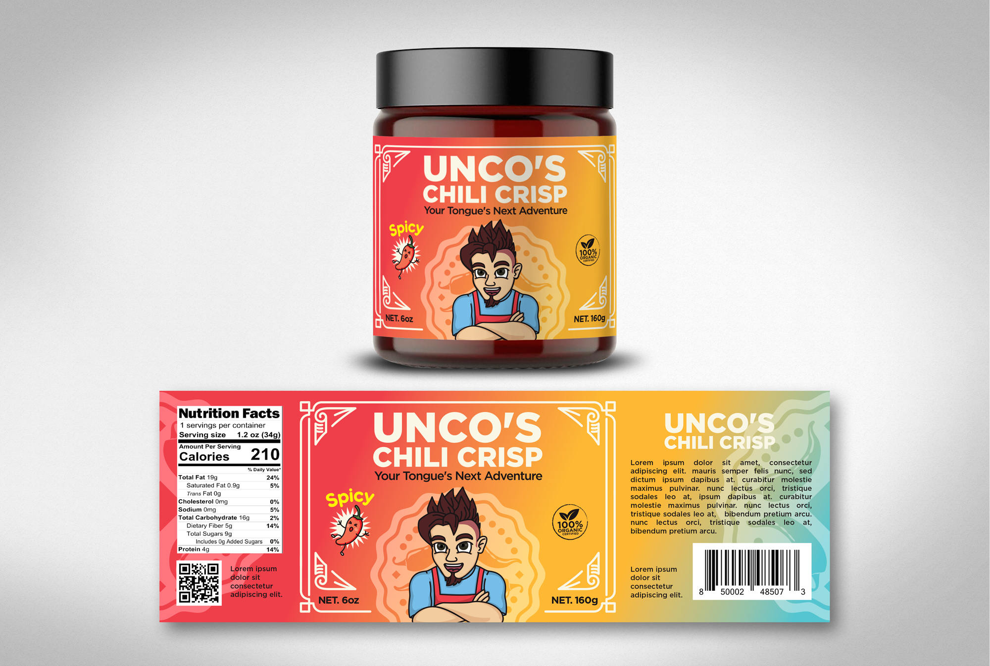 packaged chili sauce in Label Design Inspiration by Riadhi Istiartanto