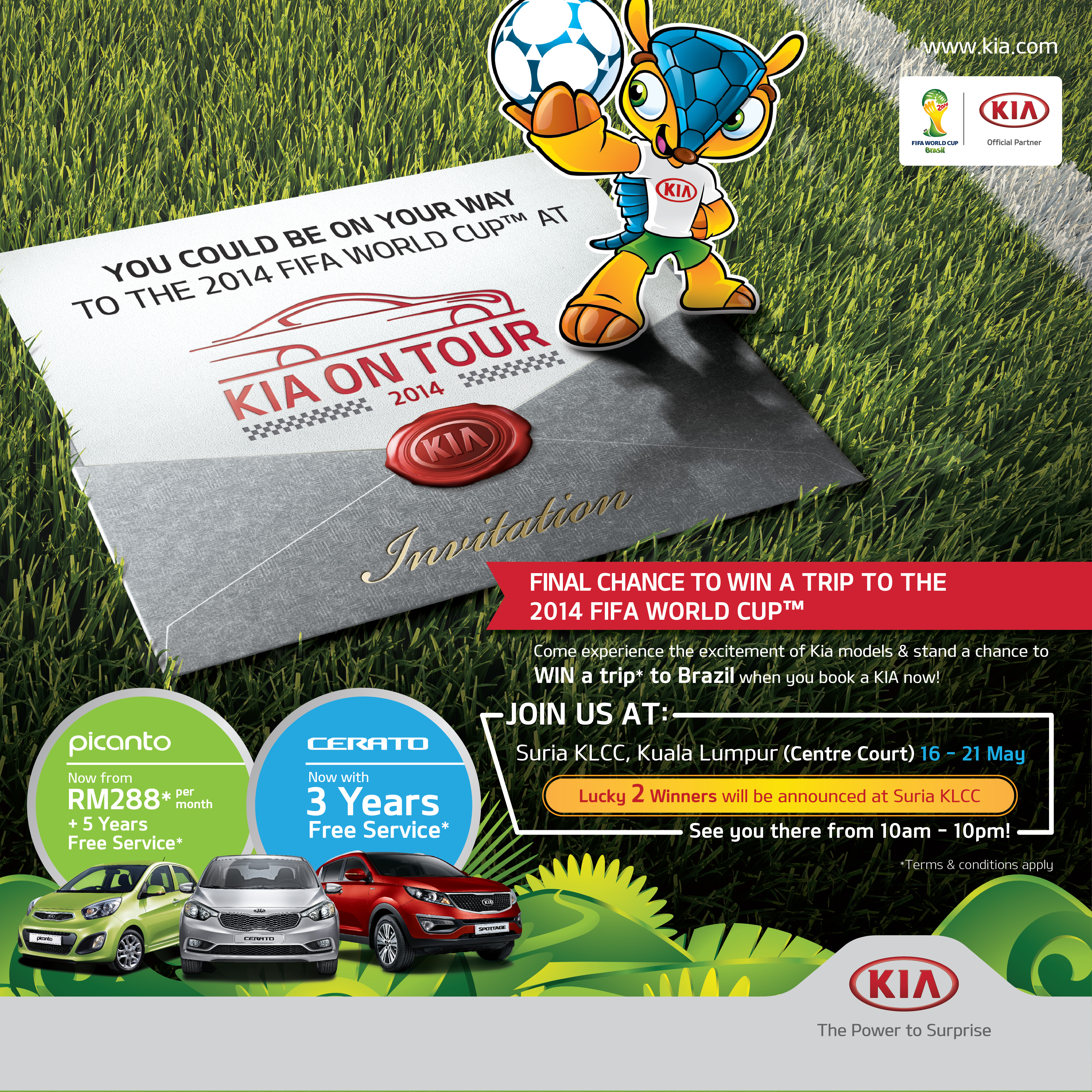 KIA Malaysia on tour 2014 FIFA World Cup Facebook posting by Syafiq KIA Malaysia on tour 2014 FIFA World Cup Facebook posting in Facebook Cover Design Inspiration by Syafiq